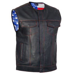 American Core™ Men's Leather Motorcycle Vest