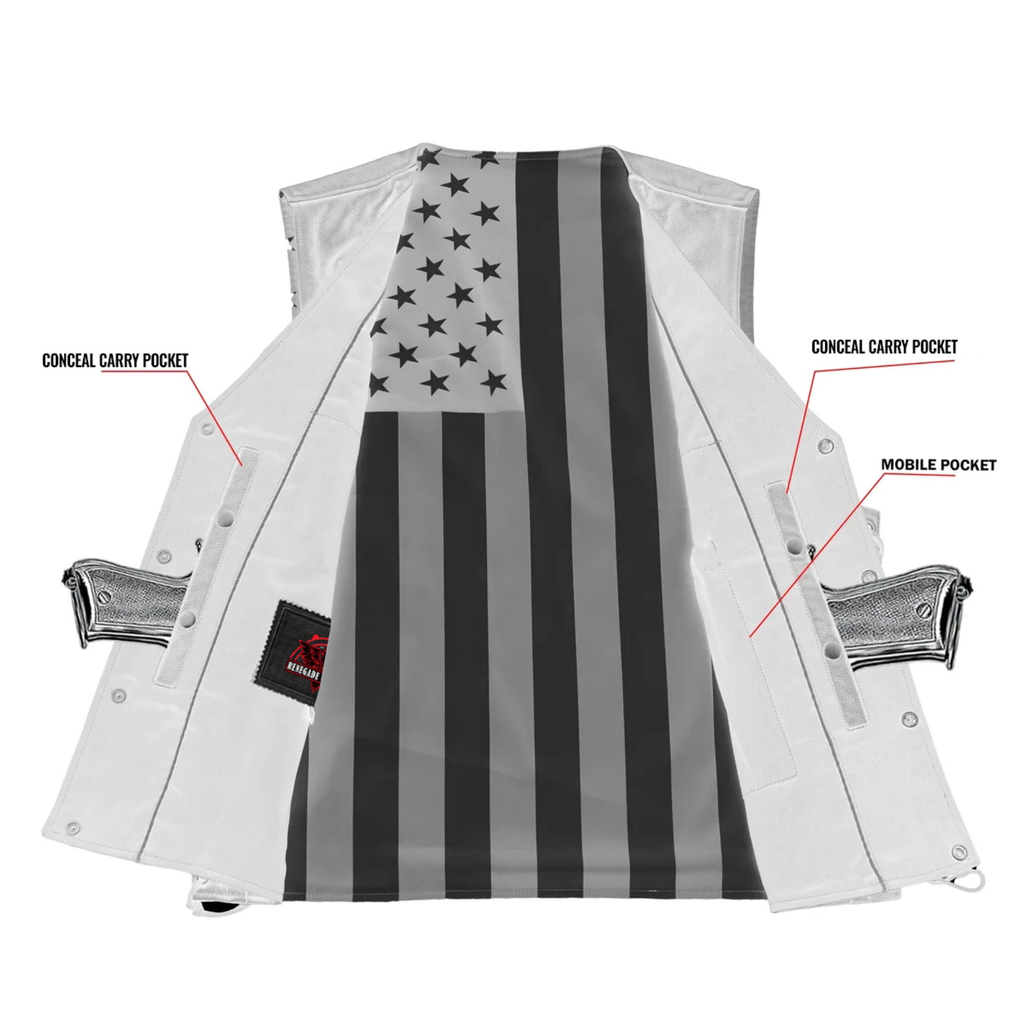 Tribute™ Mens Leather Motorcycle Vest