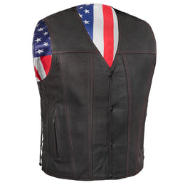 Tribute Men's Black Leather Motorcycle