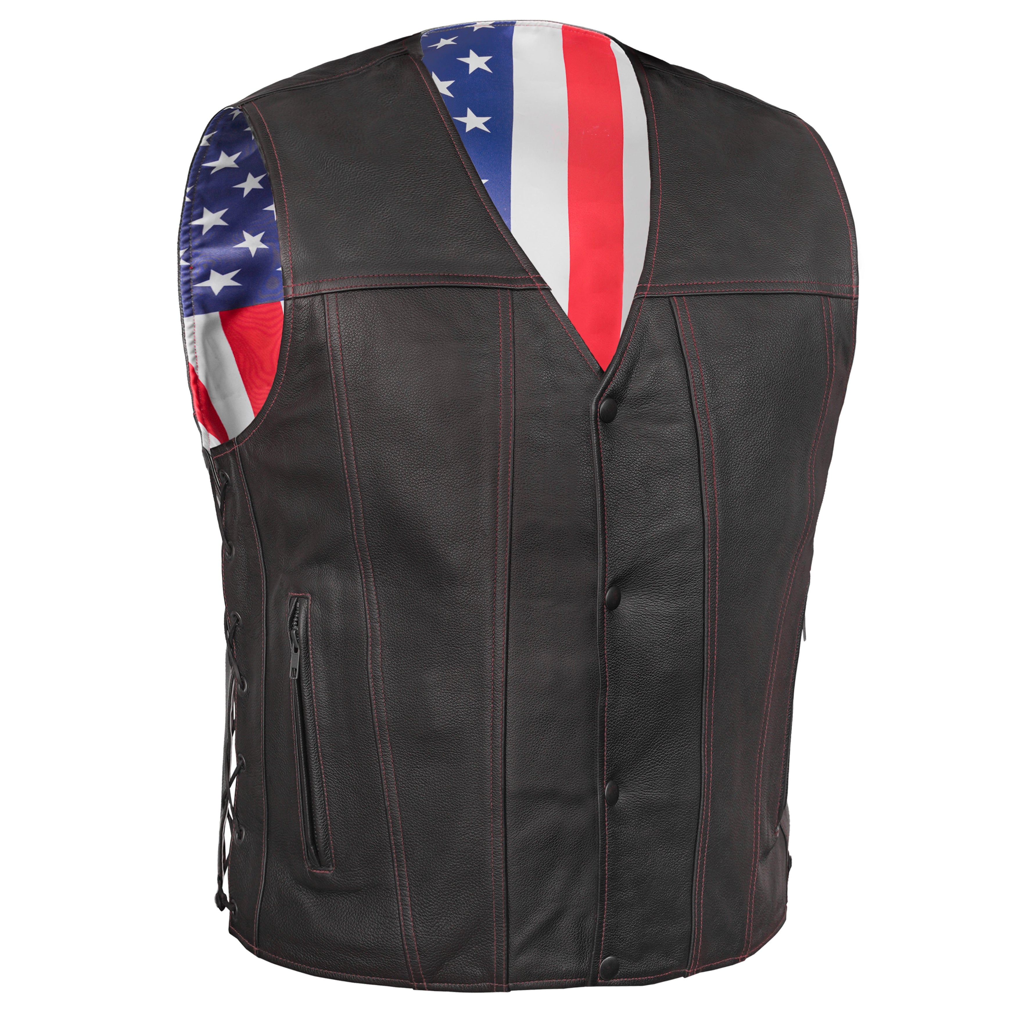 Tribute™ Mens Leather Motorcycle Vest