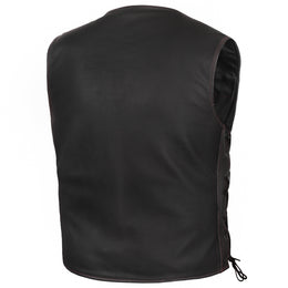 Tribute Men's Black Leather Motorcycle