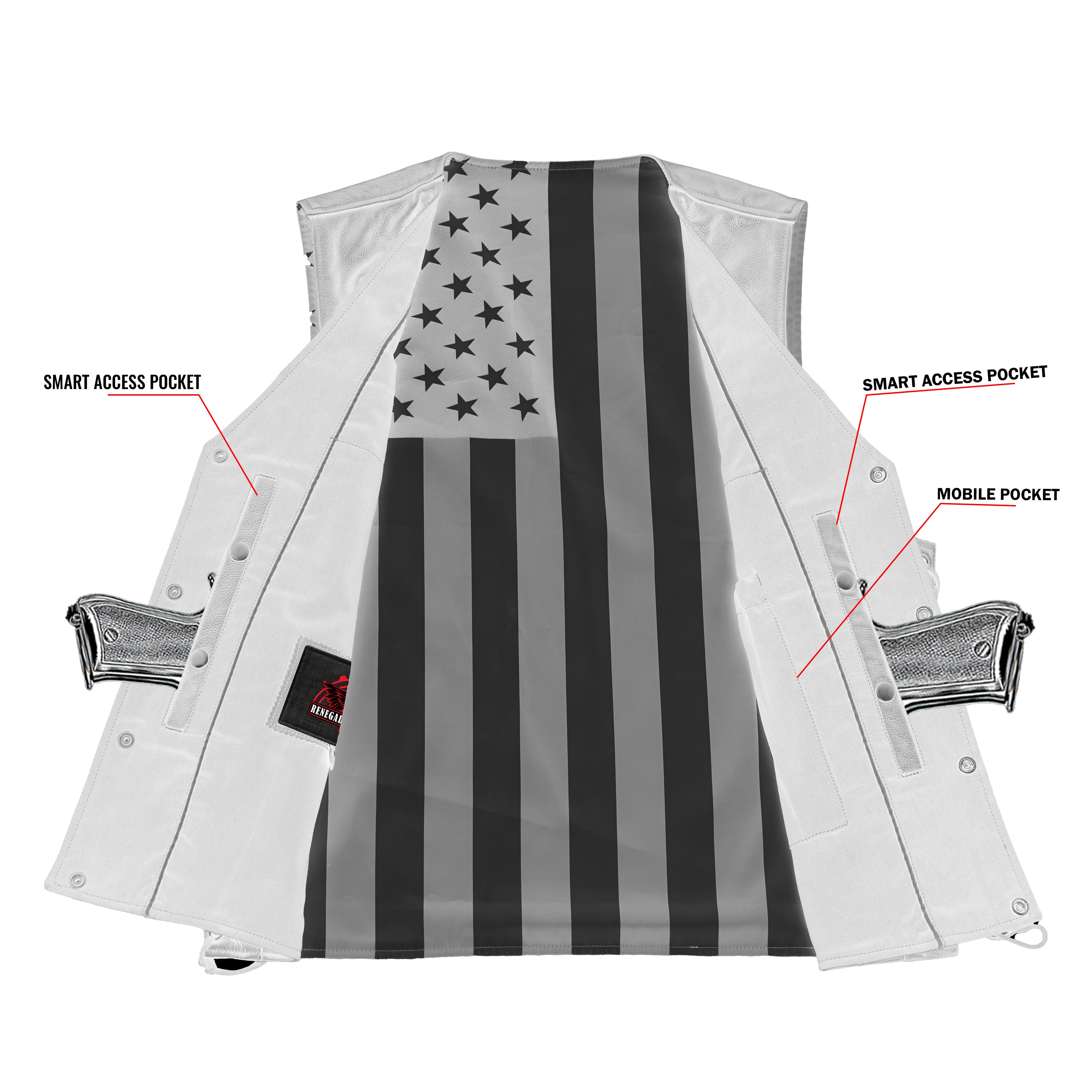Tribute™ Mens Leather Motorcycle Vest