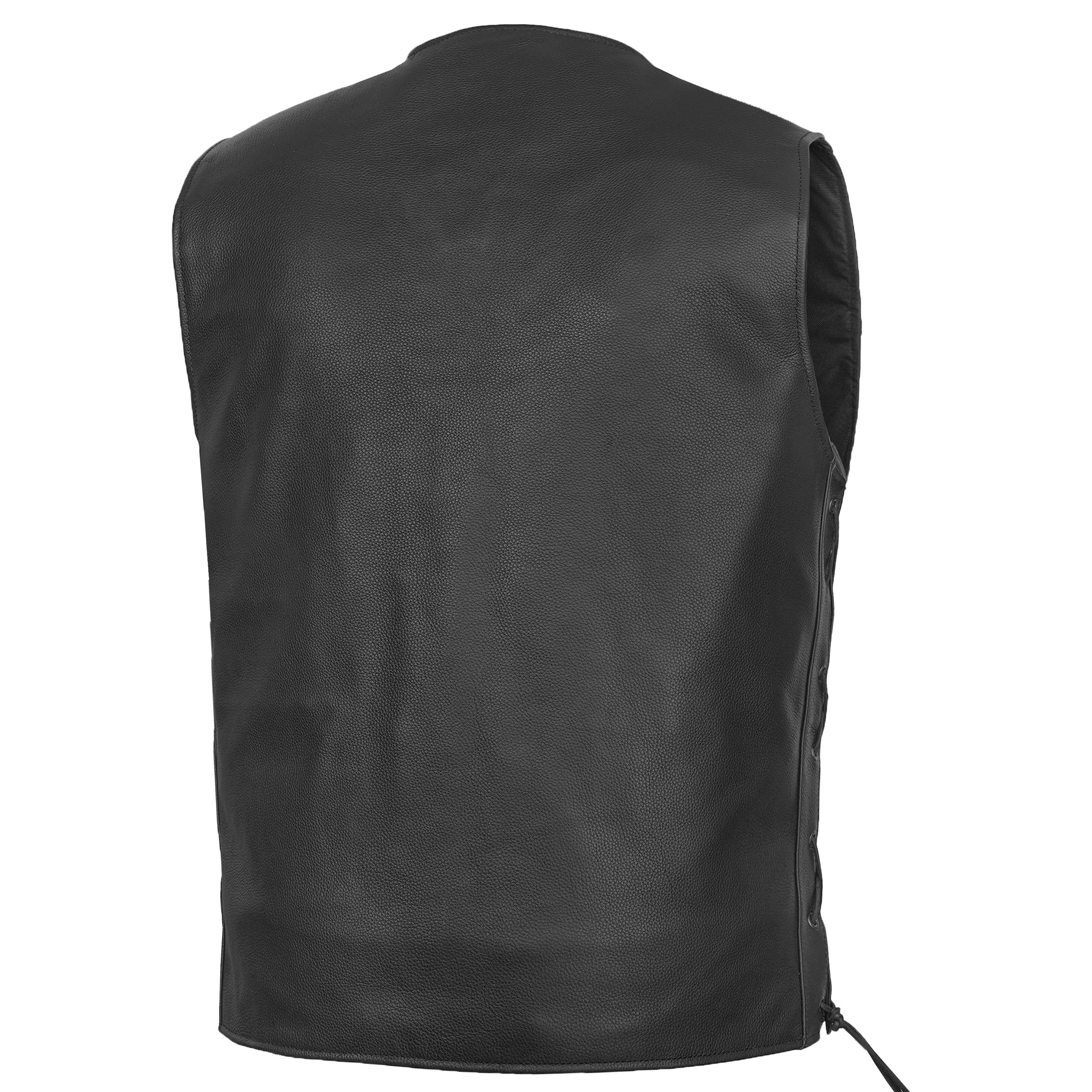Curated™ Mens Tall Motorcycle Leather Vest