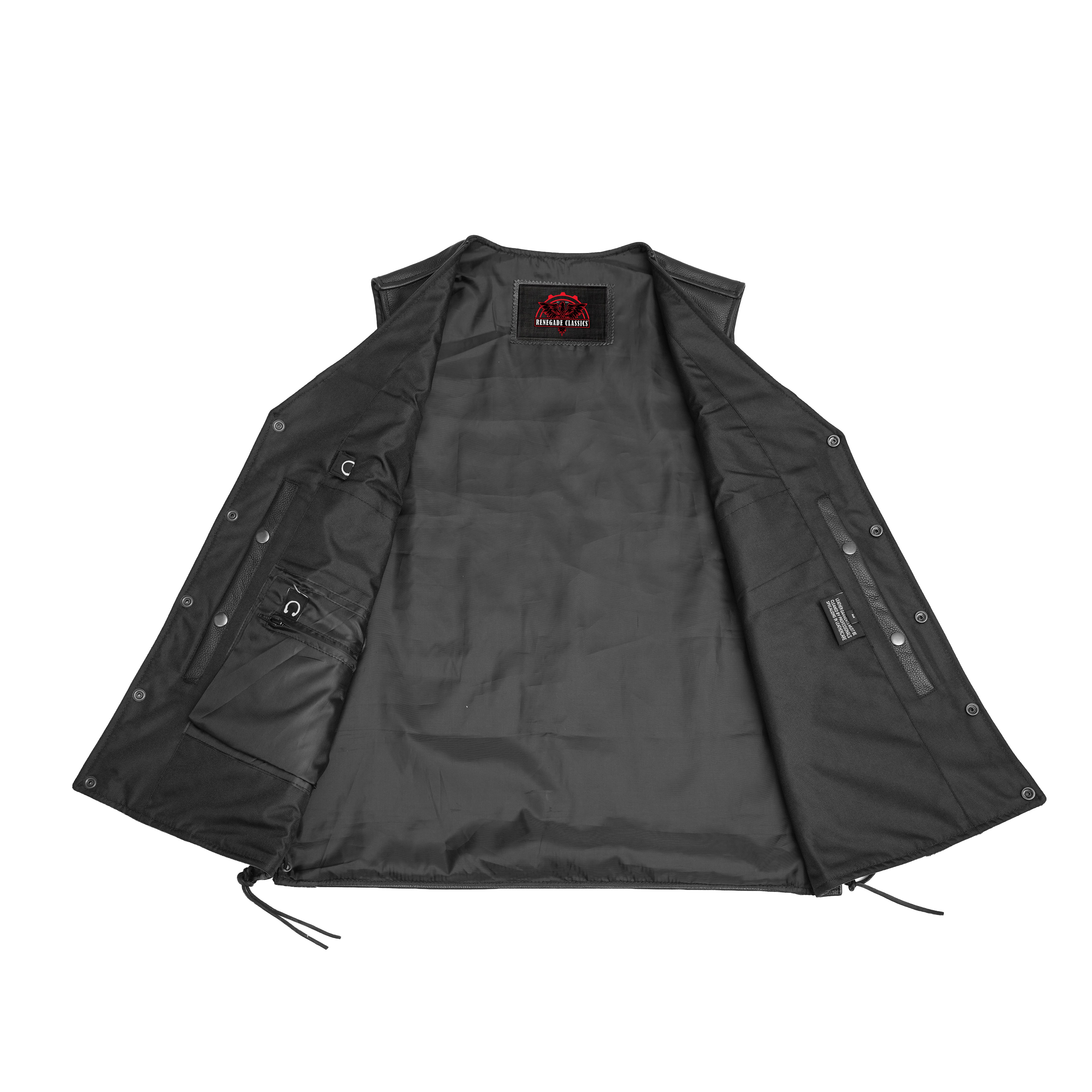 Curated™ Mens Tall Motorcycle Leather Vest
