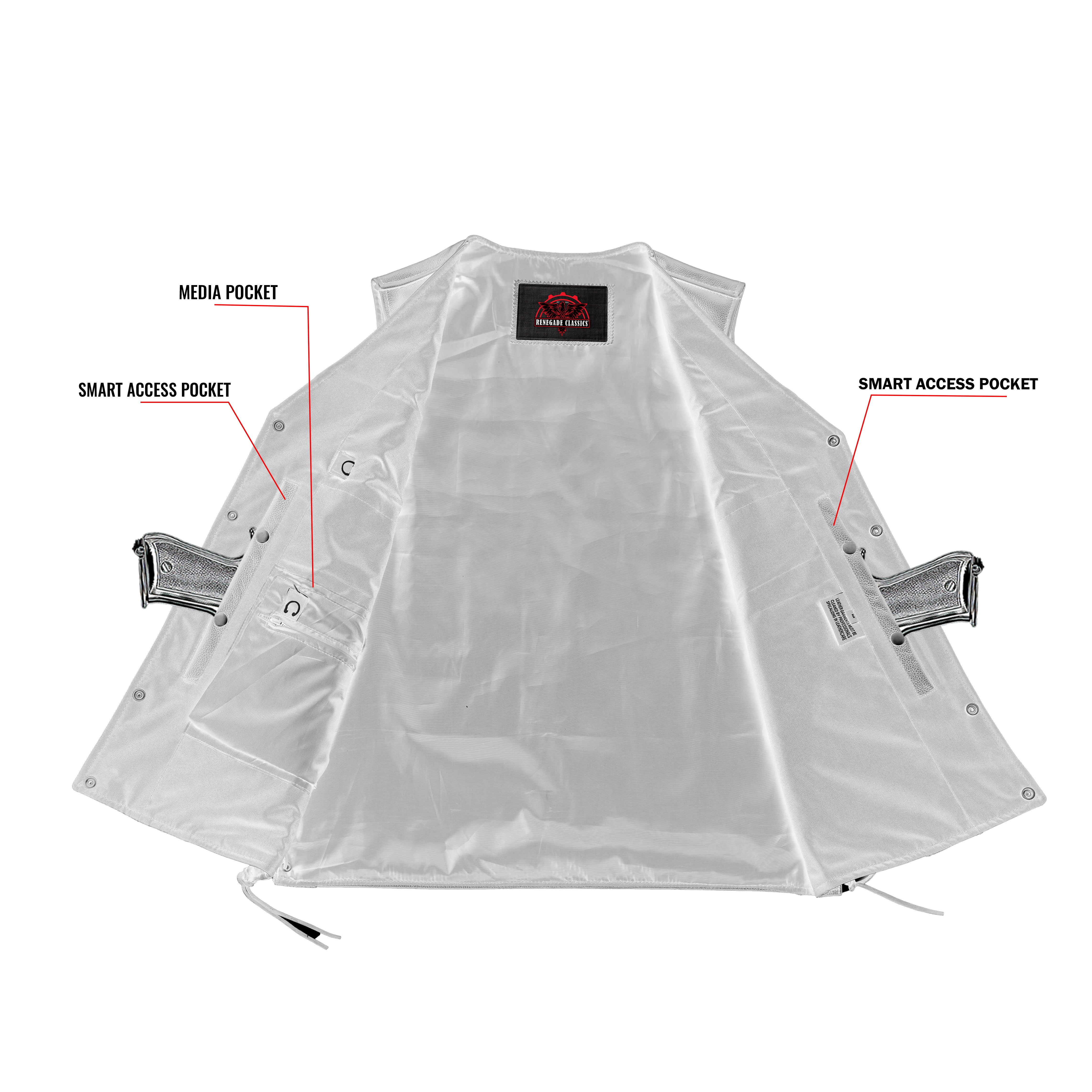Curated™ Mens Tall Motorcycle Leather Vest