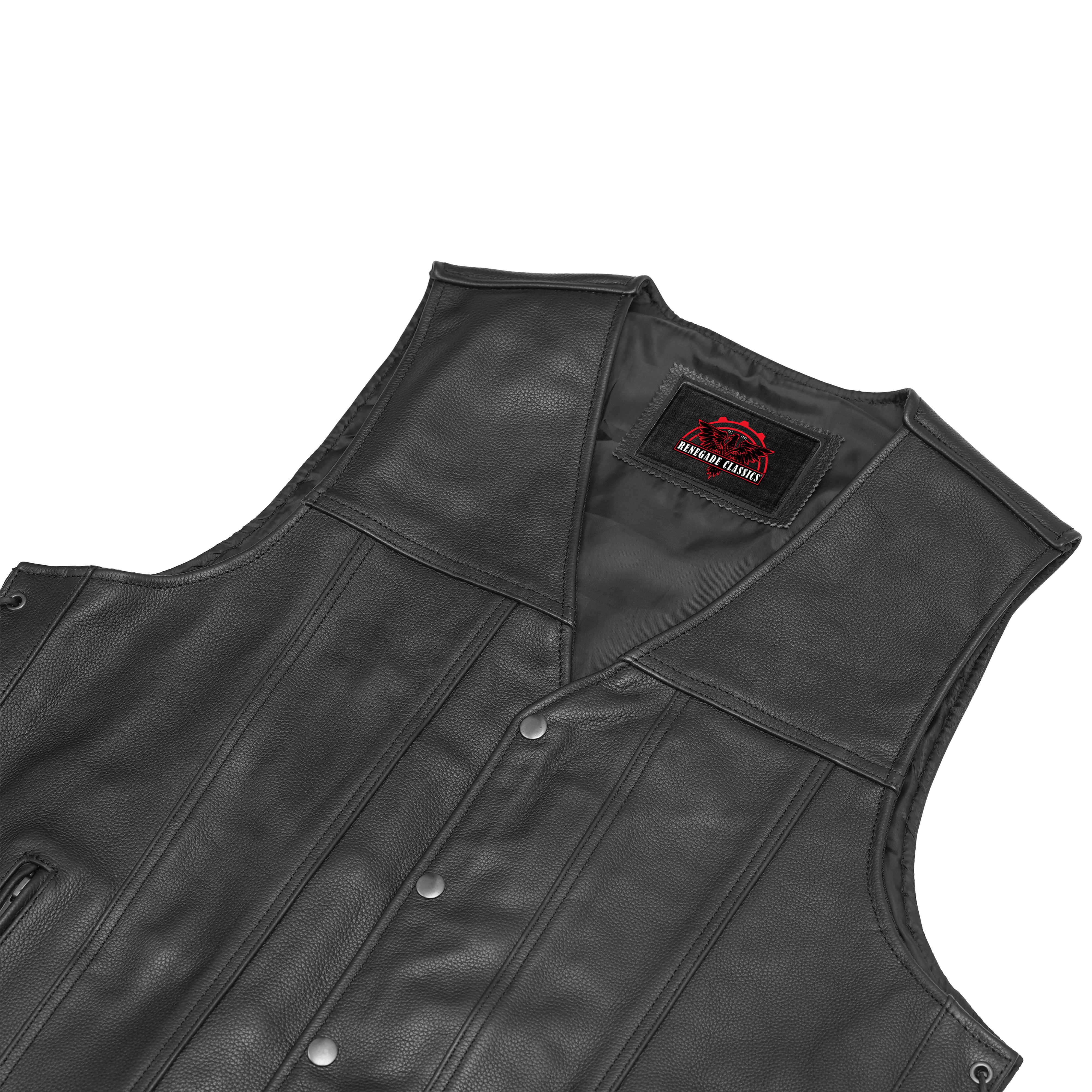 Curated™ Mens Tall Motorcycle Leather Vest