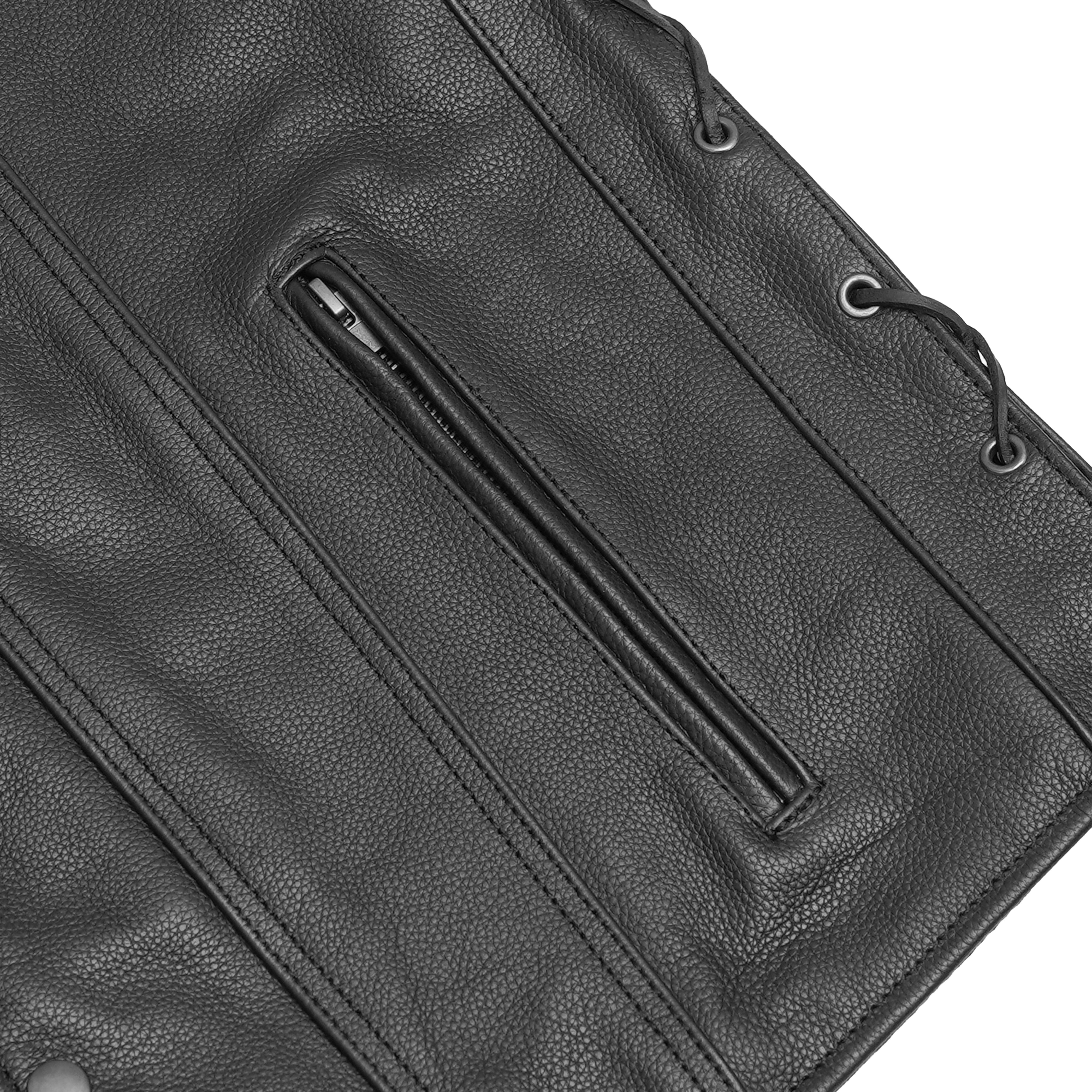 Curated™ Mens Tall Motorcycle Leather Vest