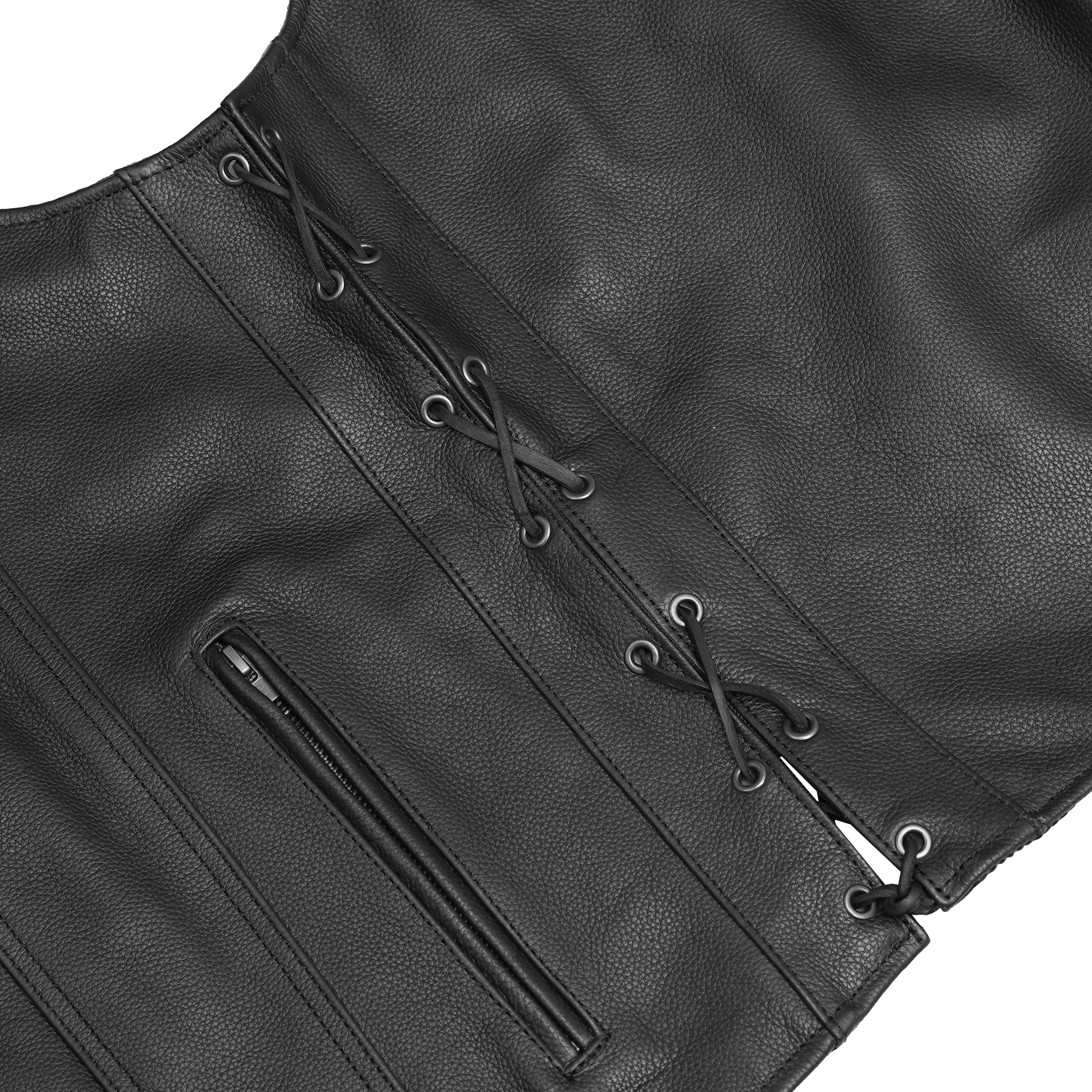 Curated™ Mens Tall Motorcycle Leather Vest