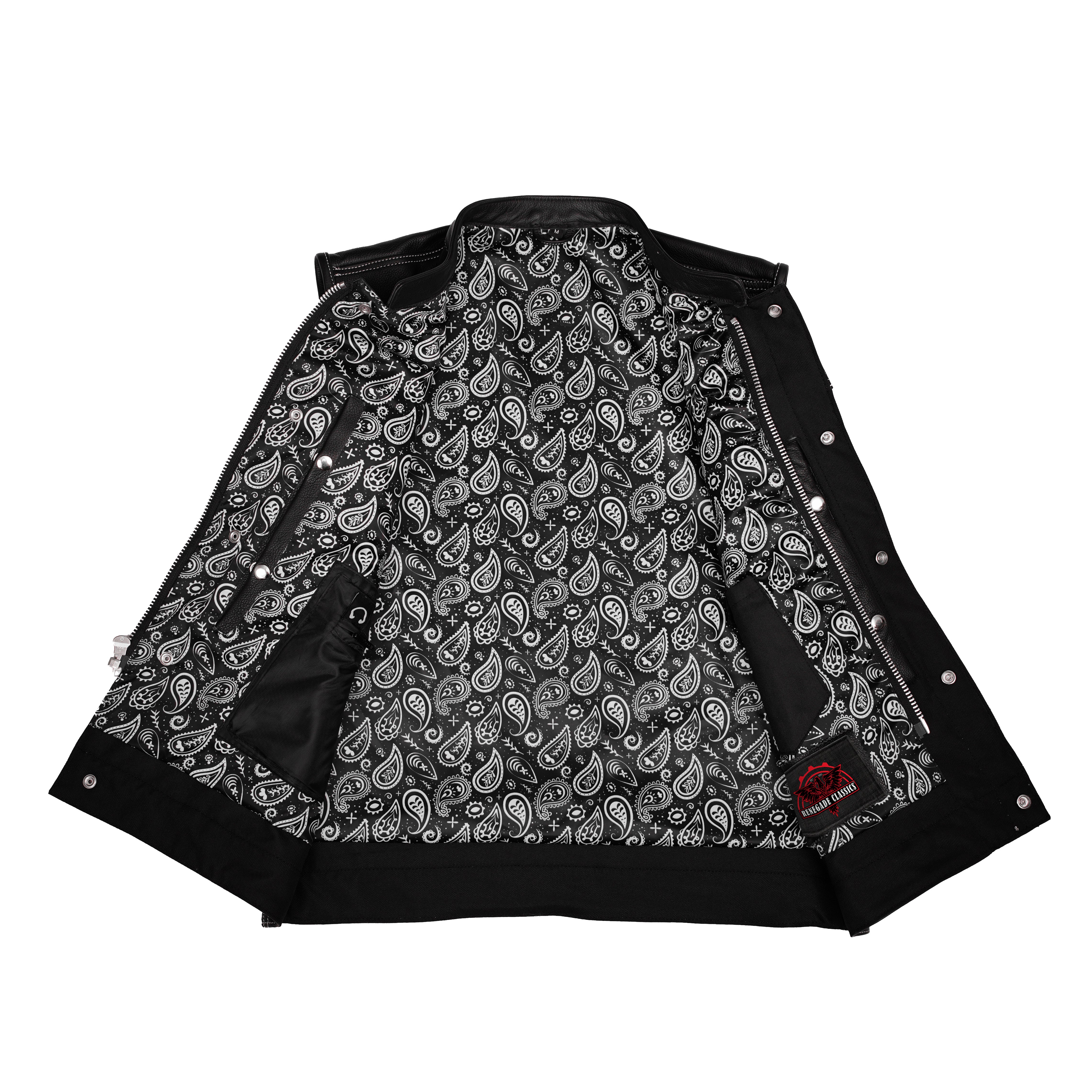 TonUp™ Mens Leather Motorcycle Vest