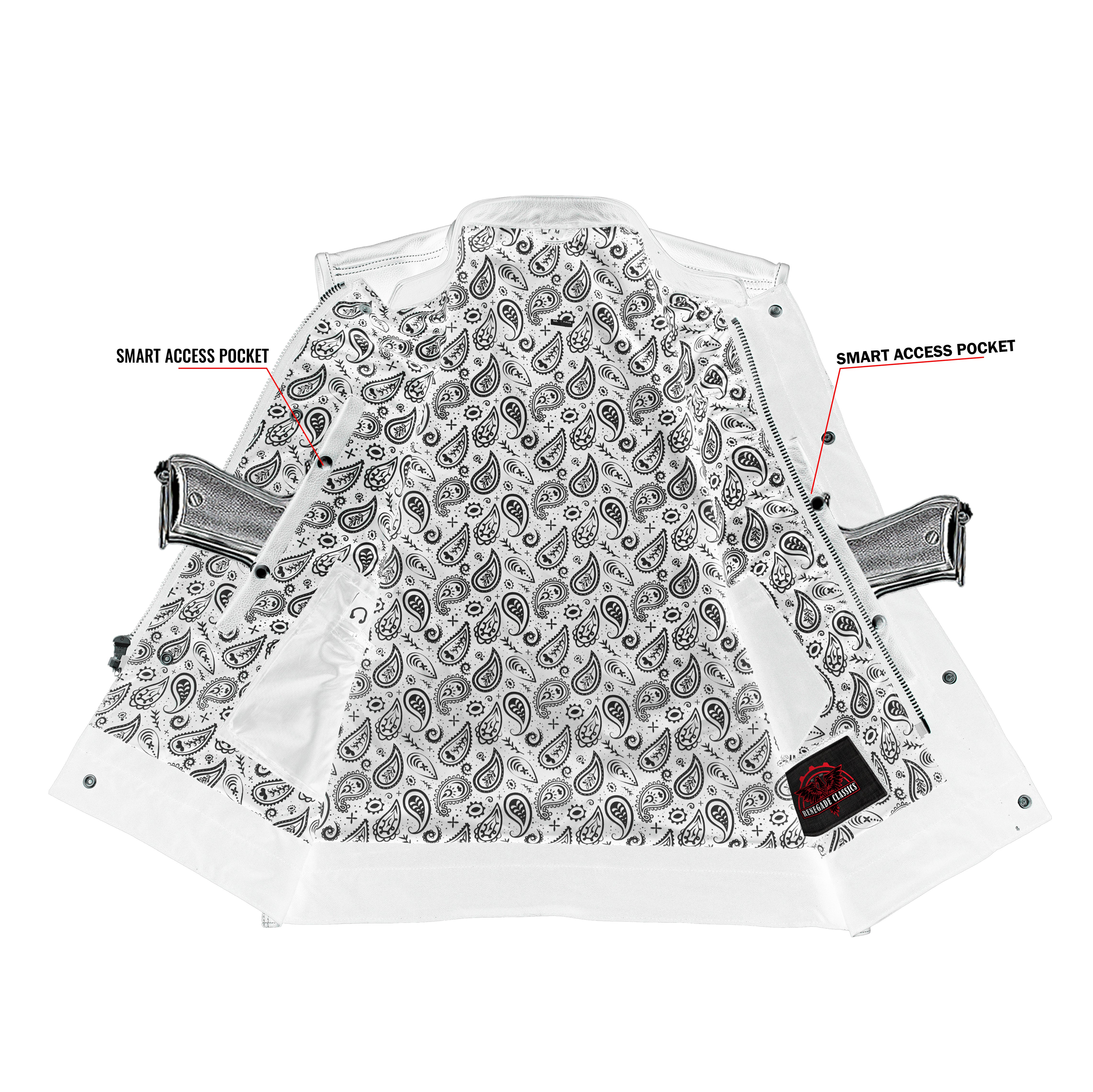 TonUp™ Mens Leather Motorcycle Vest
