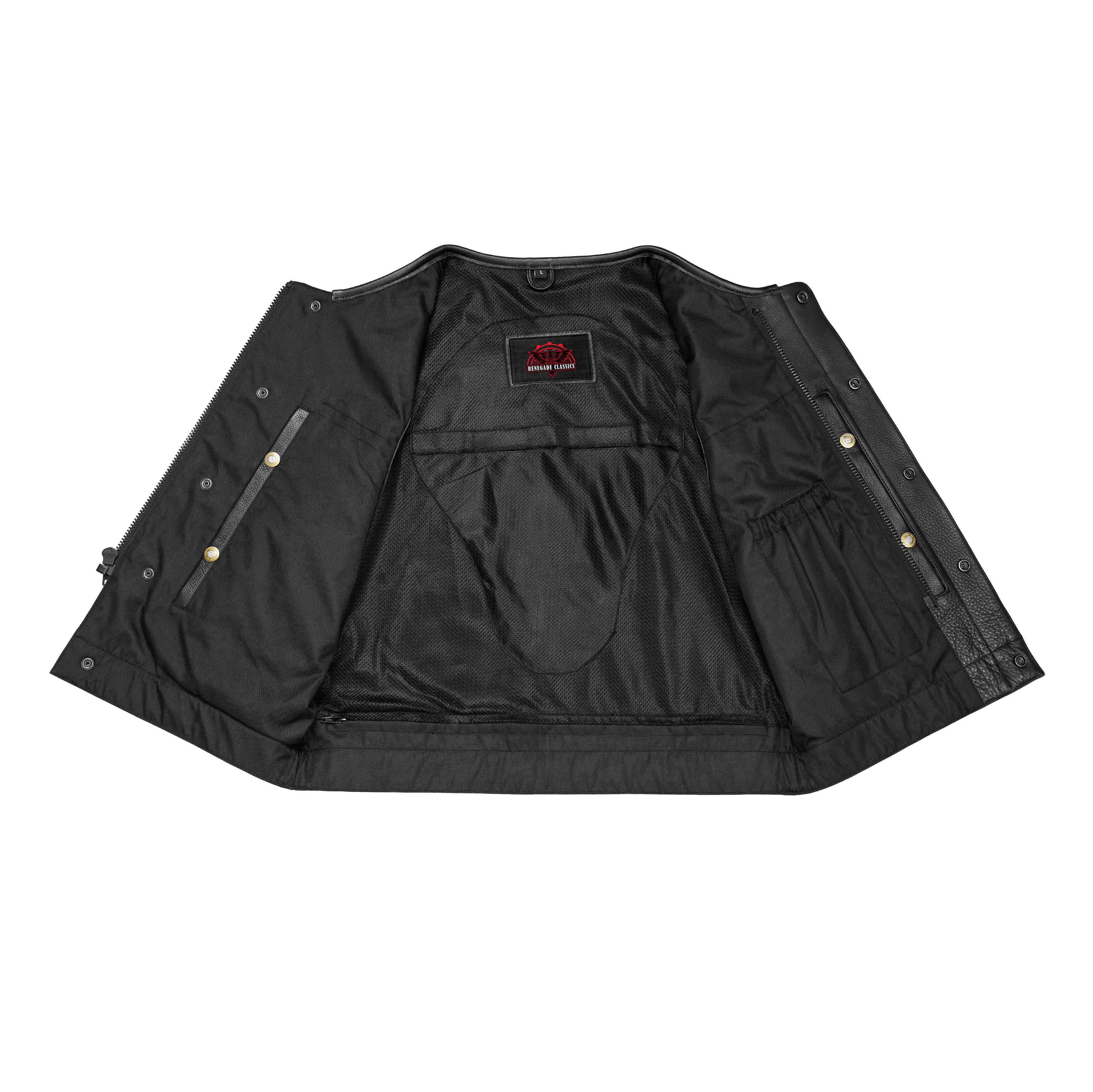 Target Lowcut Mens Leather Motorcycle Vest