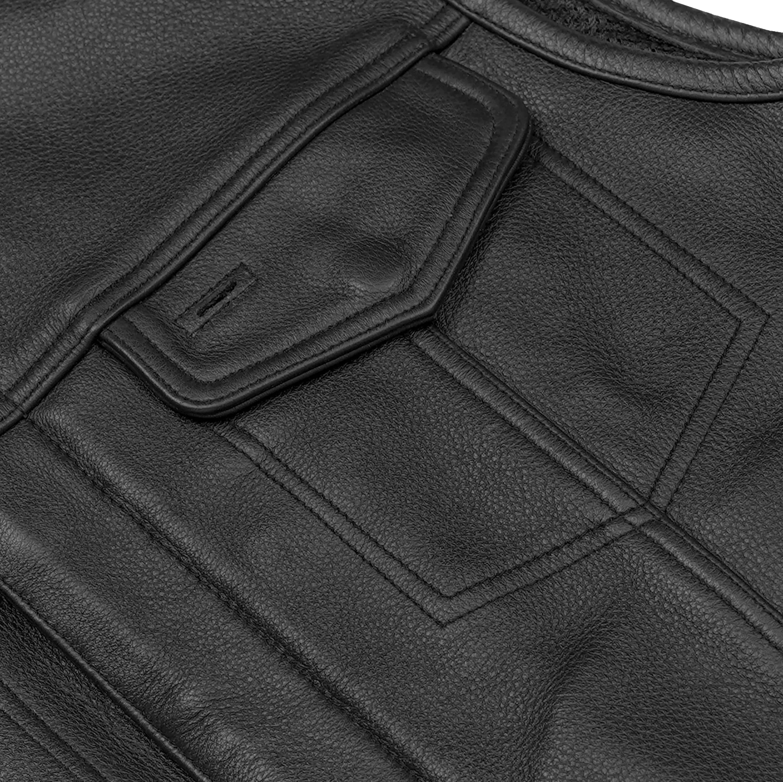 Target Lowcut Mens Leather Motorcycle Vest
