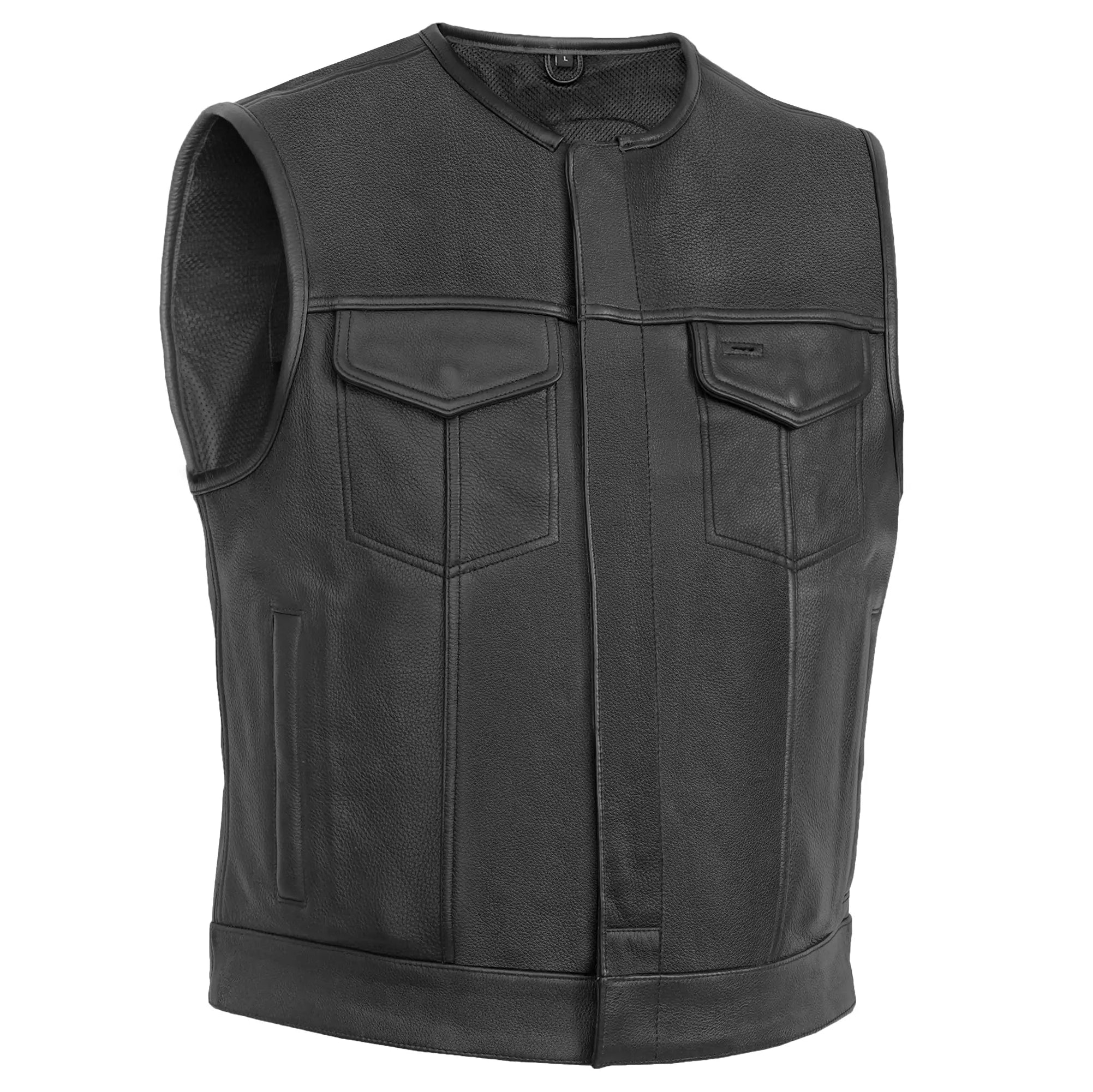 Target Lowcut Mens Leather Motorcycle Vest
