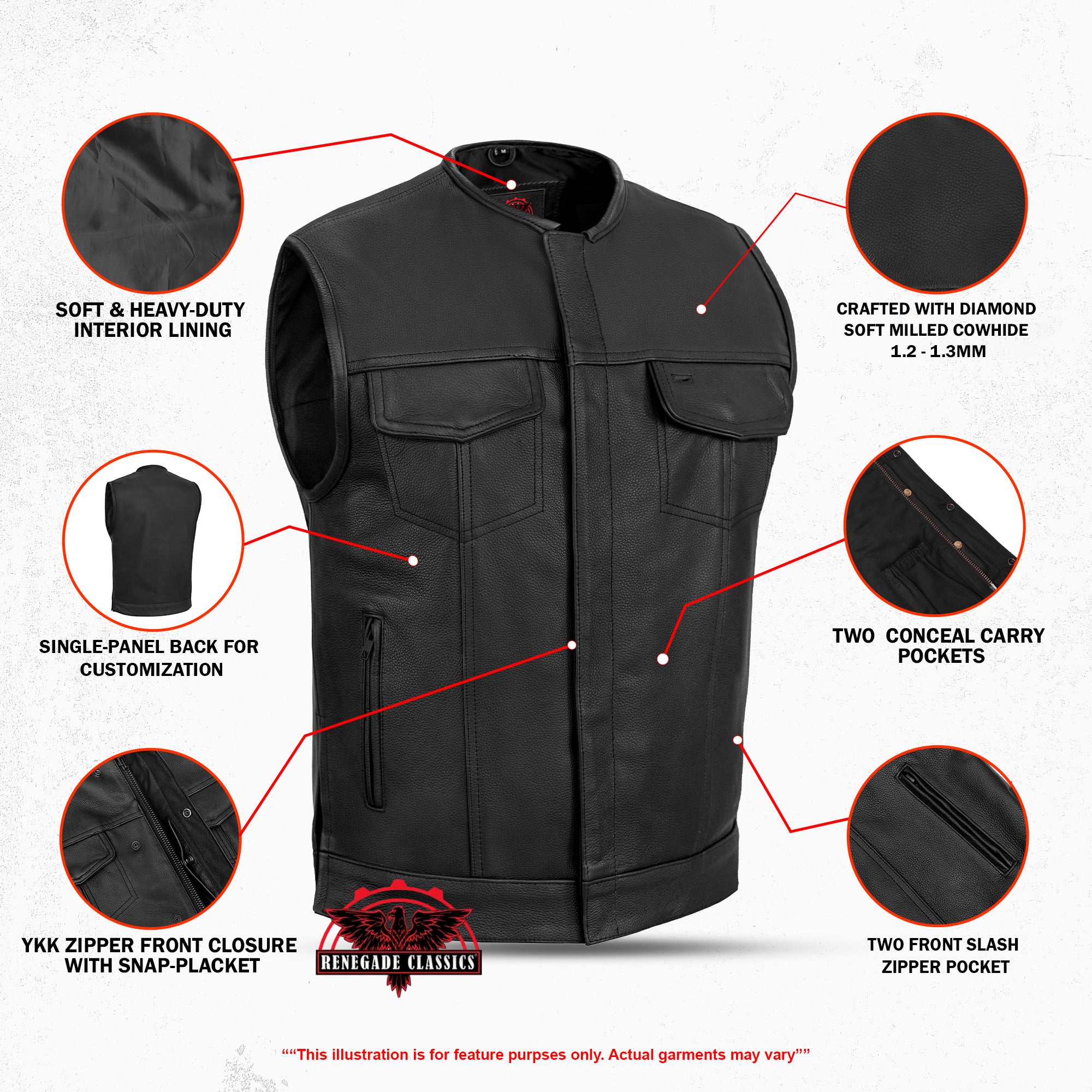 Titan Shade Eclipse™ Black biker Vest