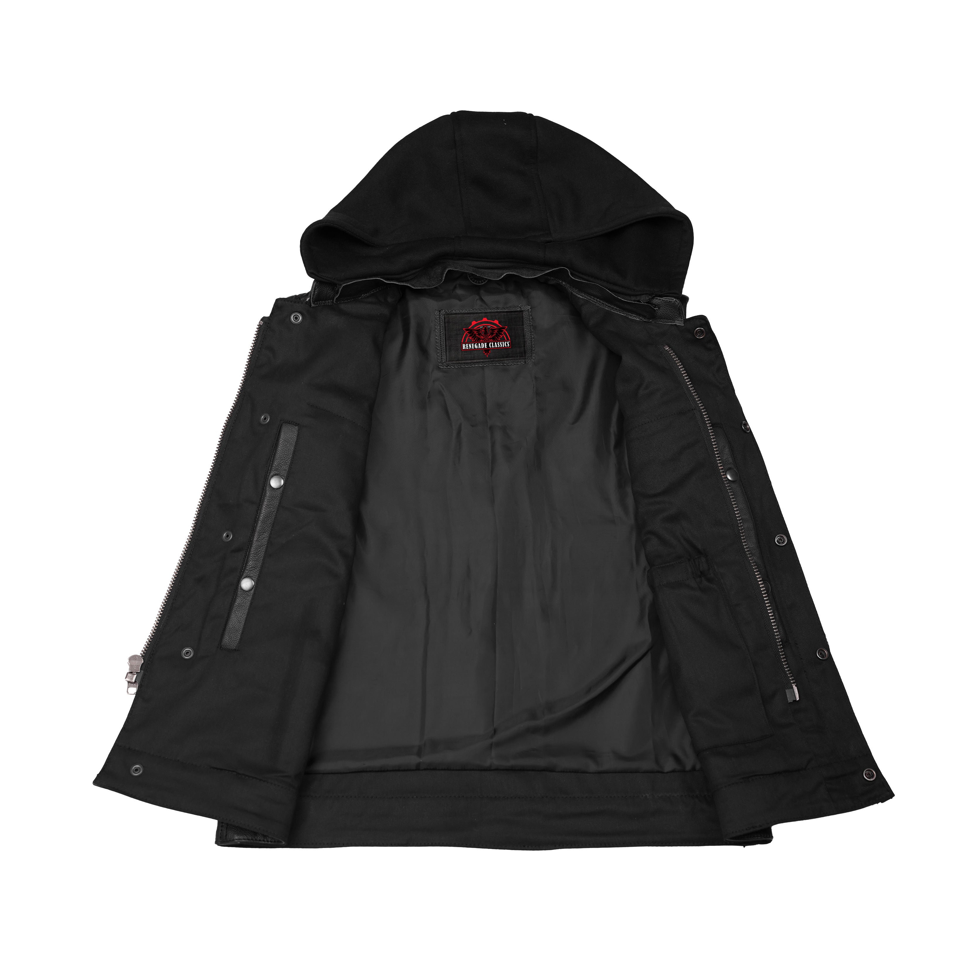 Versa™ Men's Black Leather Motorcycle Vest