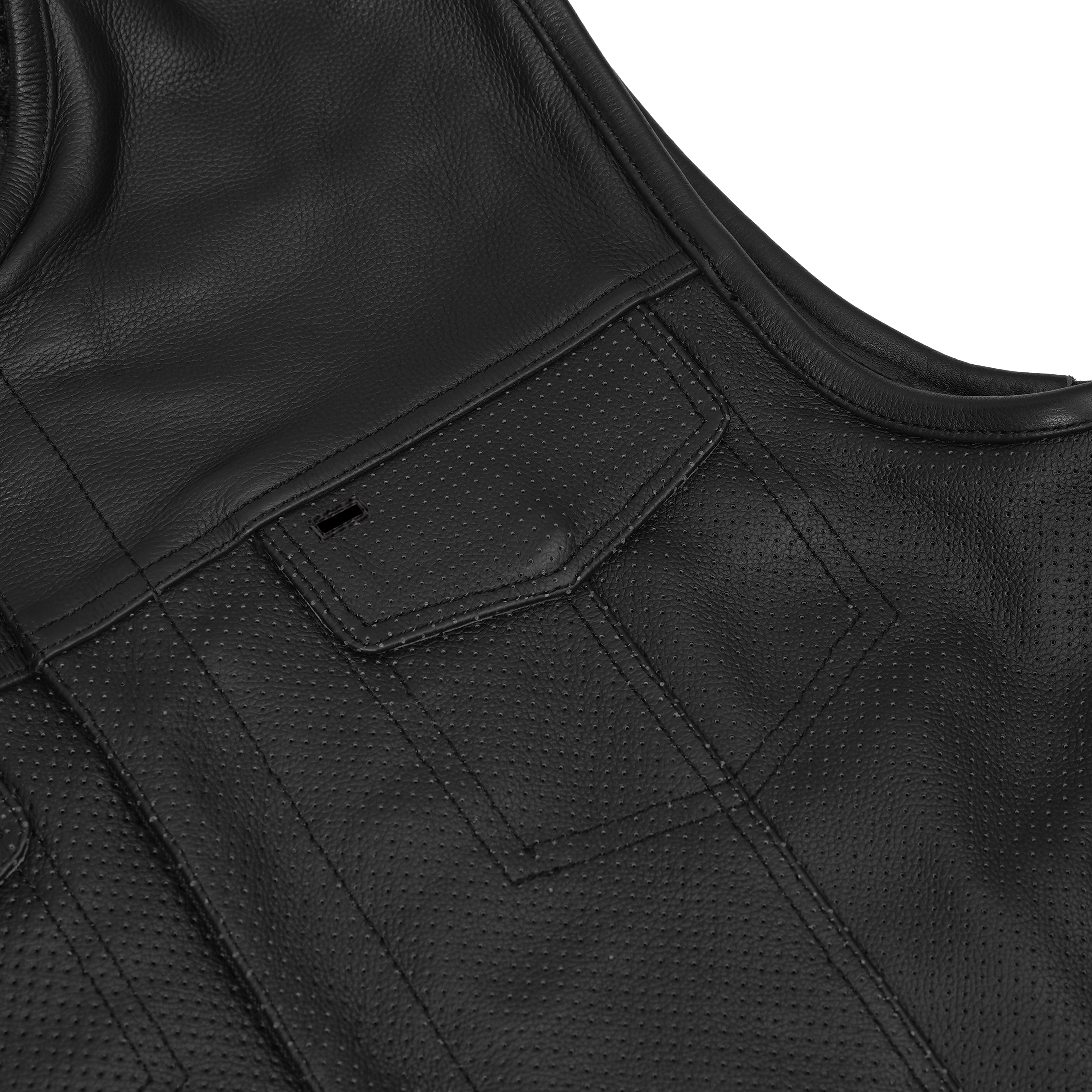 Cool Edge Mens Leather Motorcycle Vest