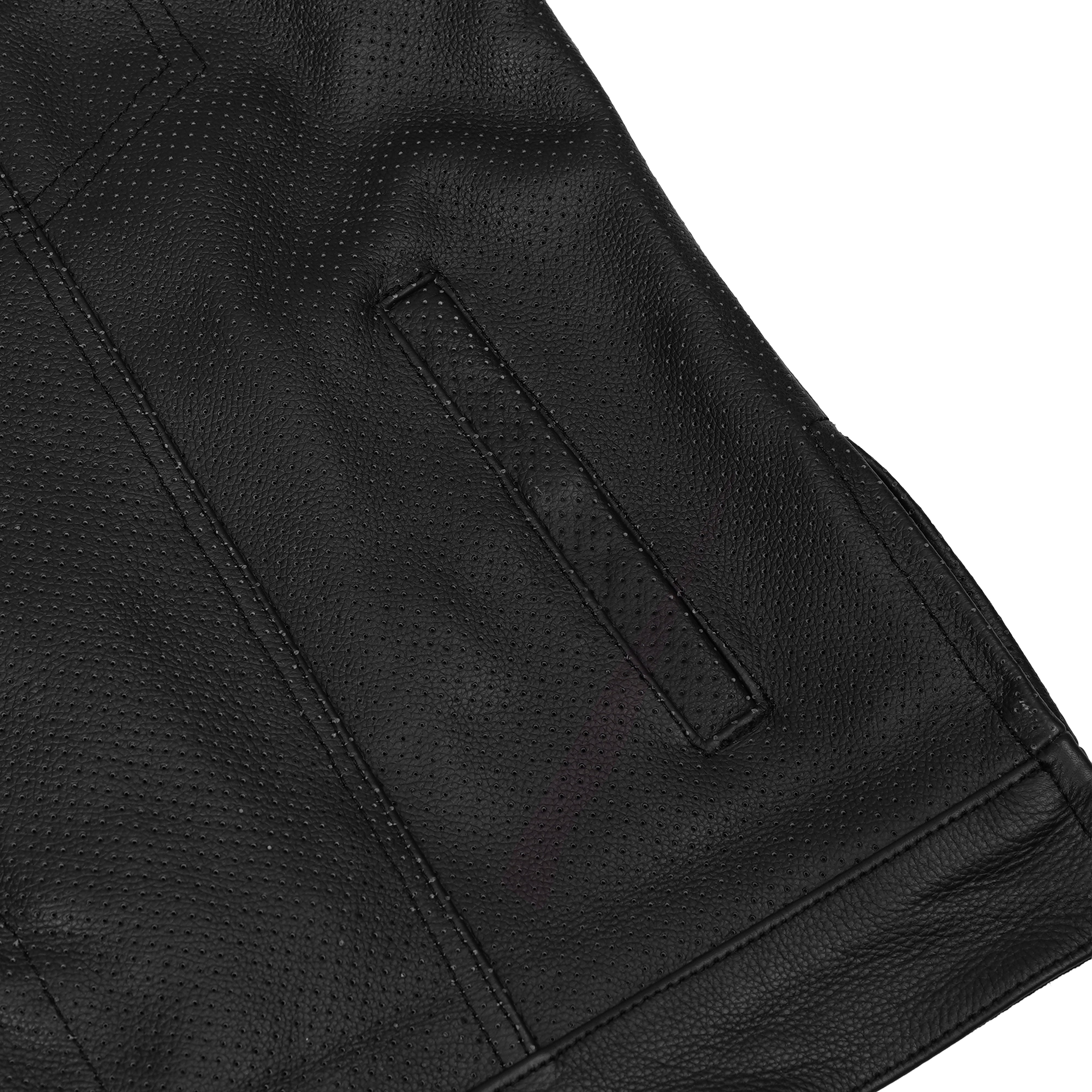 Cool Edge Mens Leather Motorcycle Vest