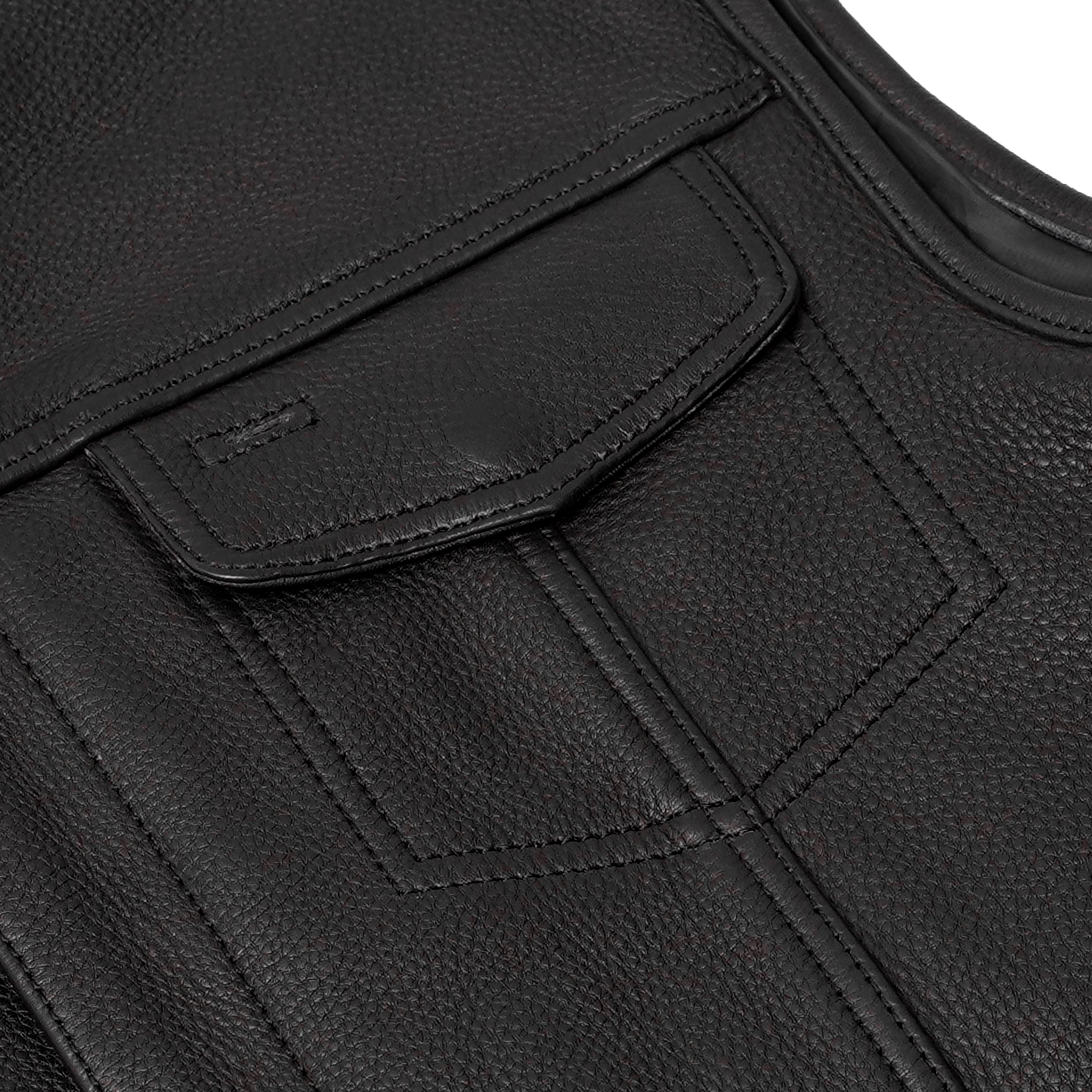 UpStyle™ Mens Leather Motorcycle Vest
