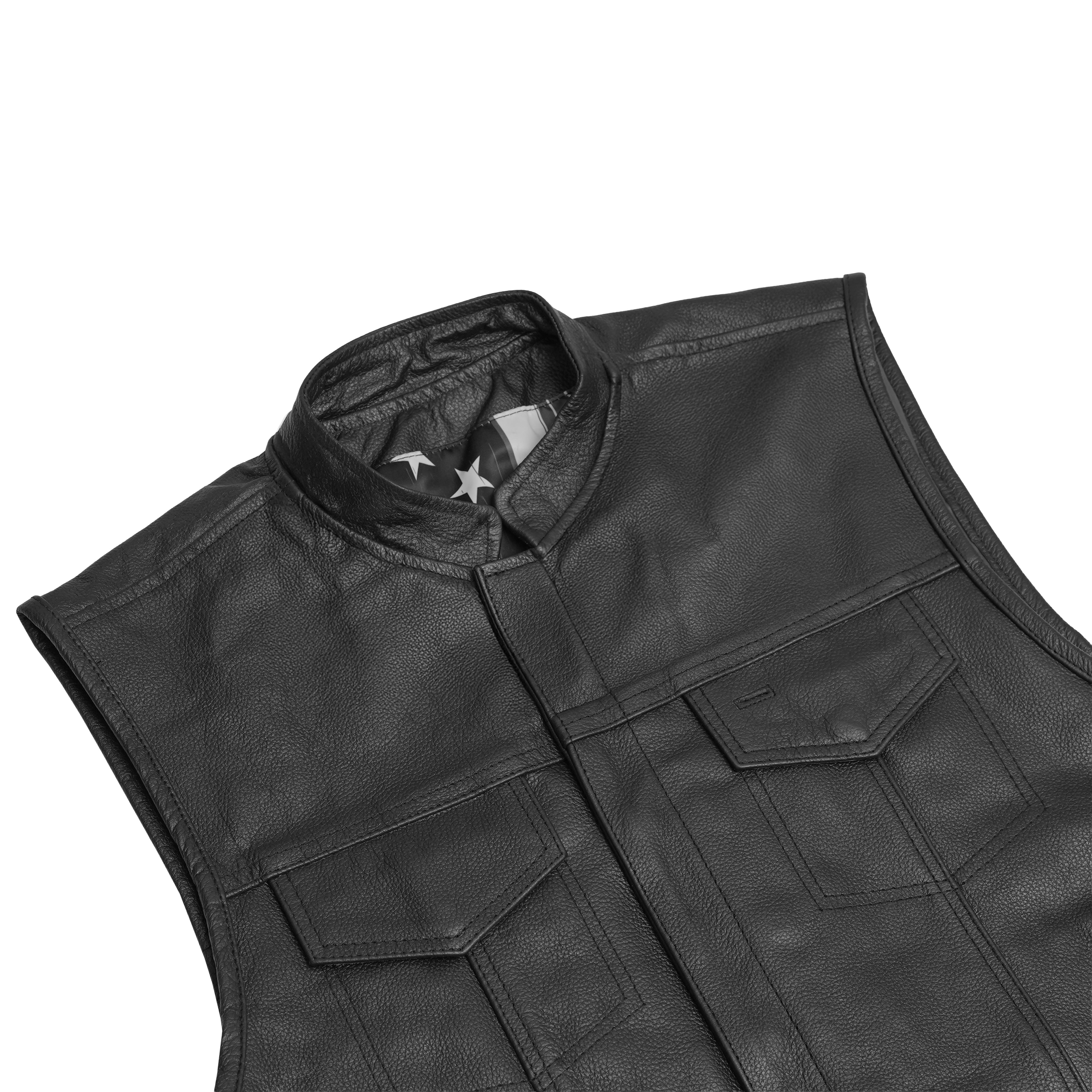 Stockyard™ Mens Leather Motorcycle Vest