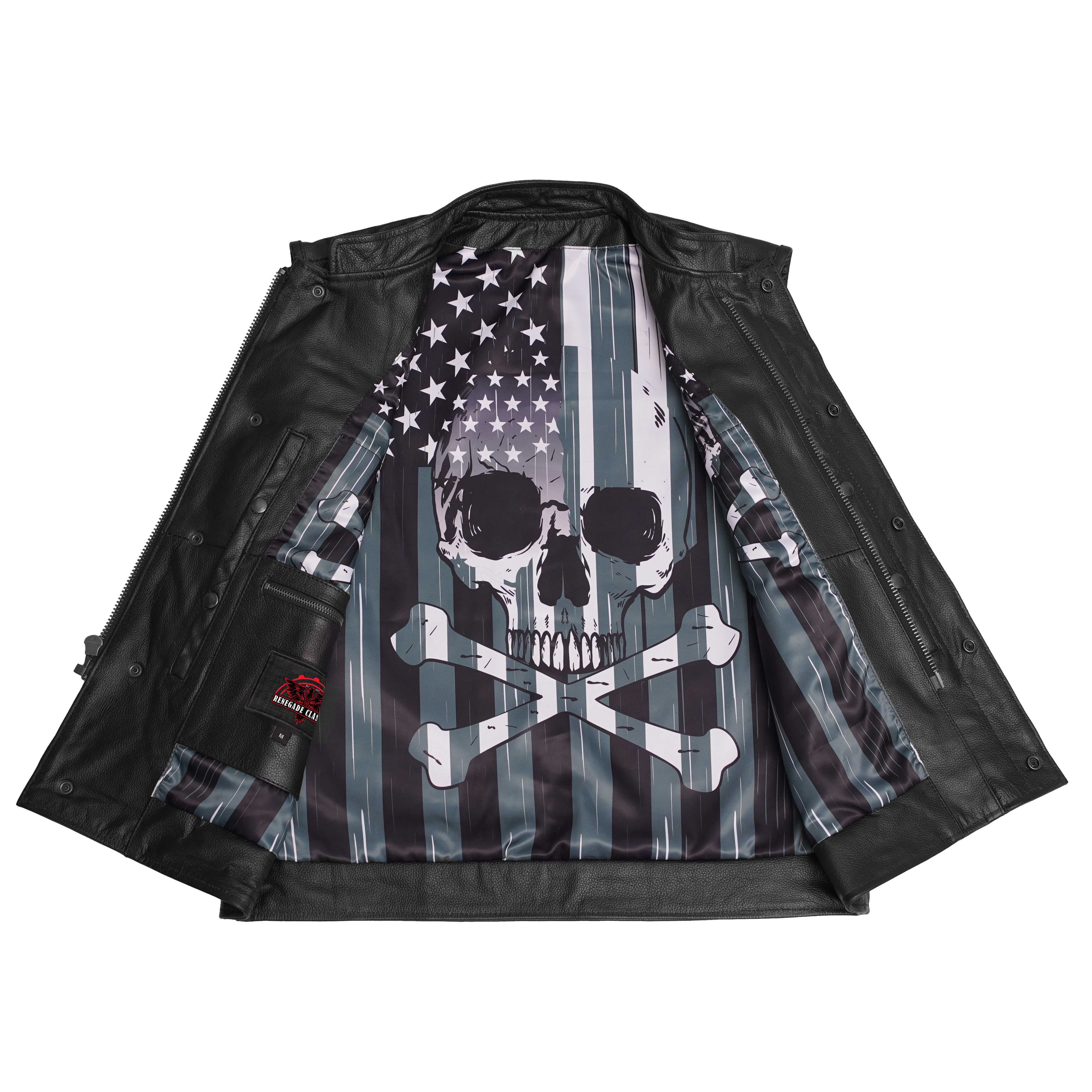 Stockyard™ Mens Leather Motorcycle Vest