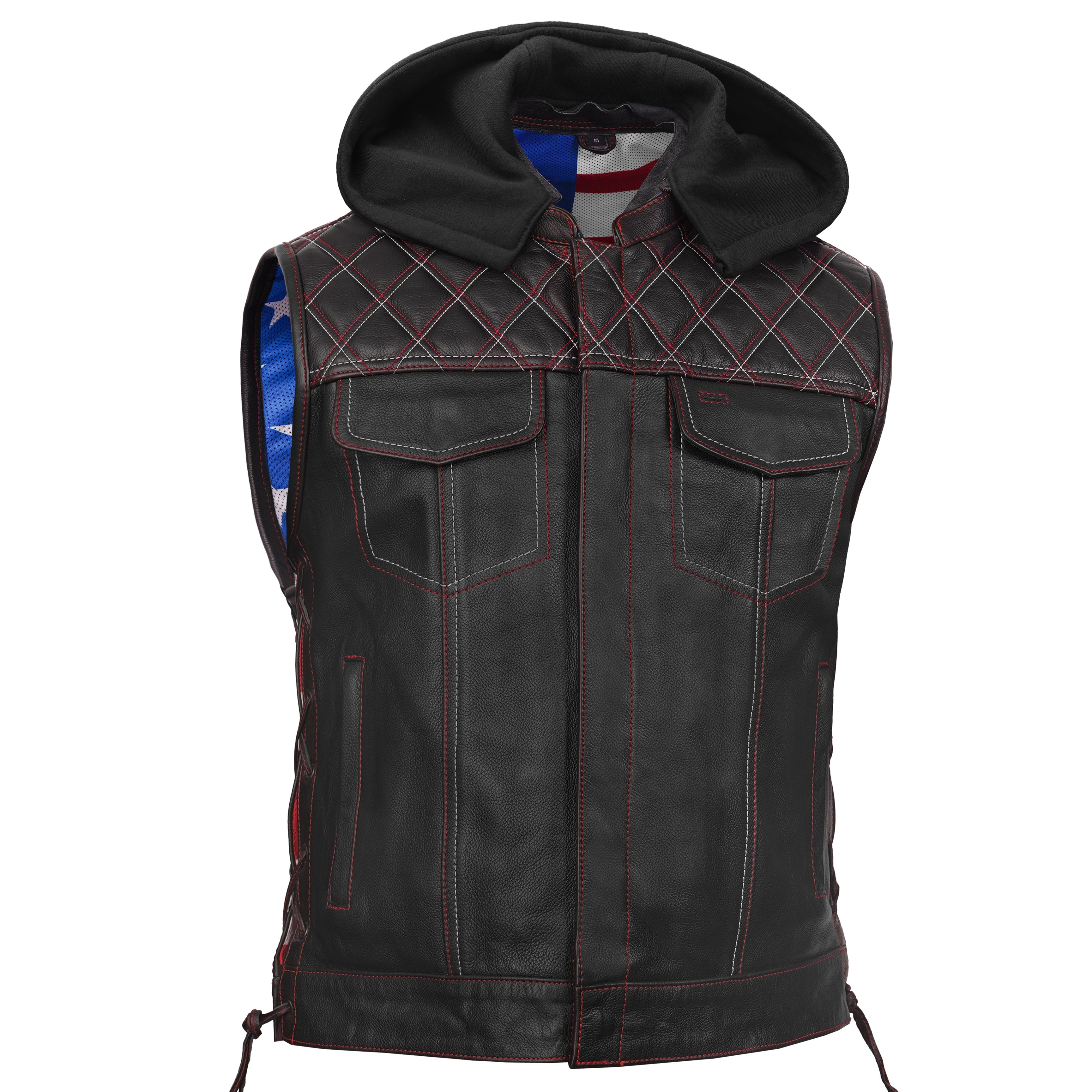 Highway Bound™ Mens Leather Motorcycle Vest
