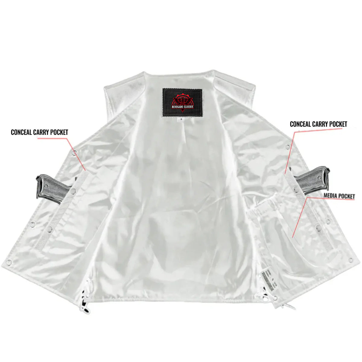 Quince Womens Leather Motorcycle Vest
