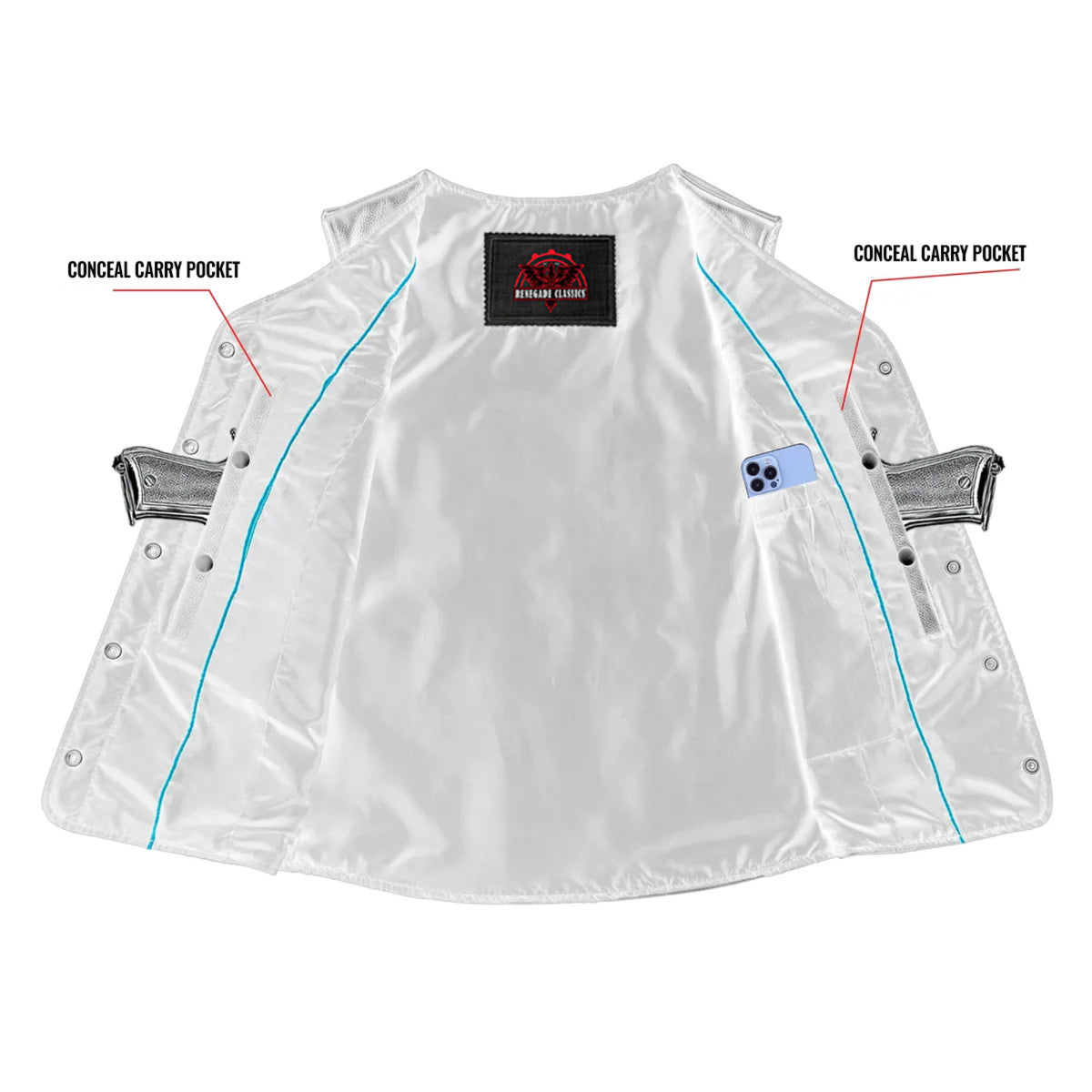 Relida™ Womens Leather Motorcycle Vest