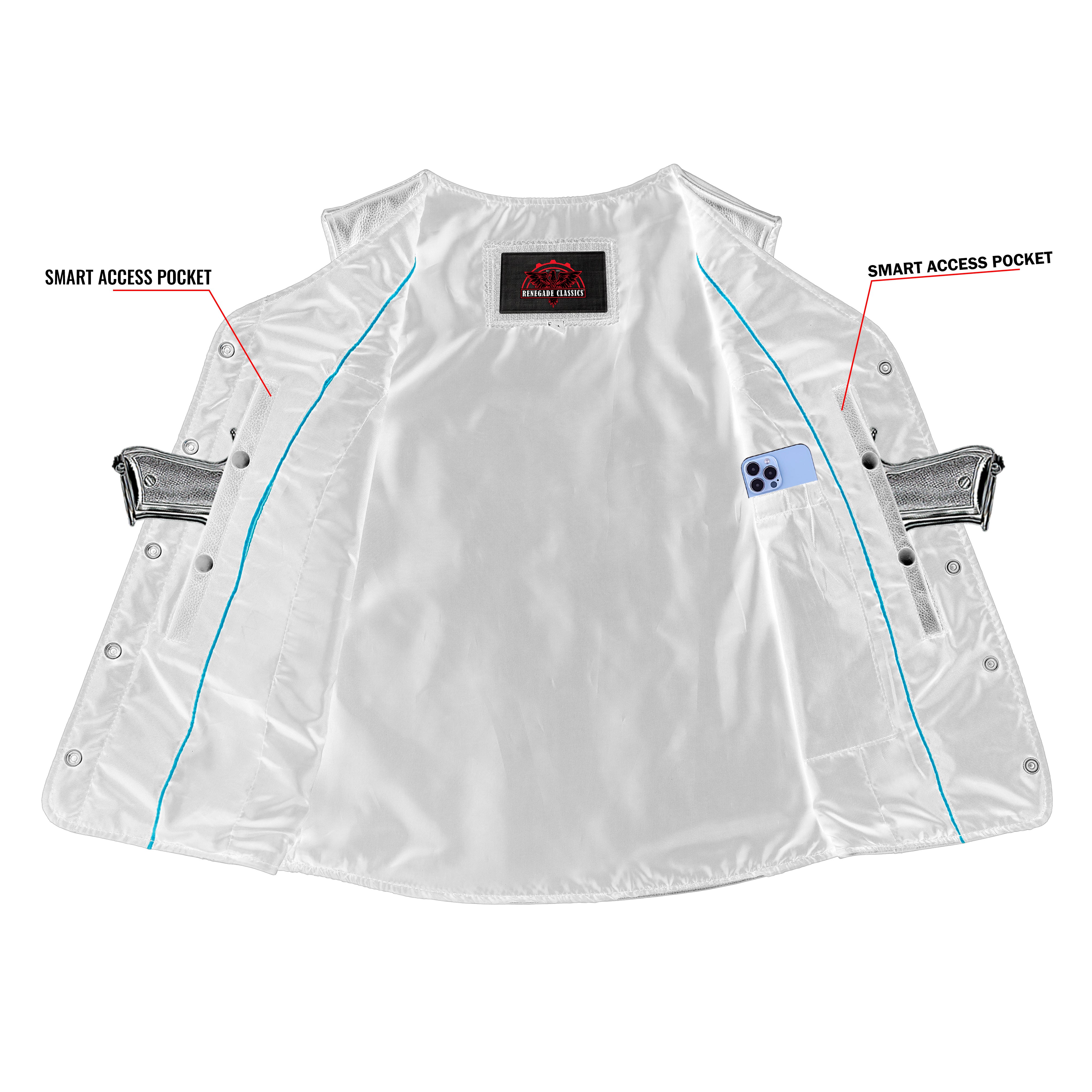 Relida™ Women's leather motorcycle vest
