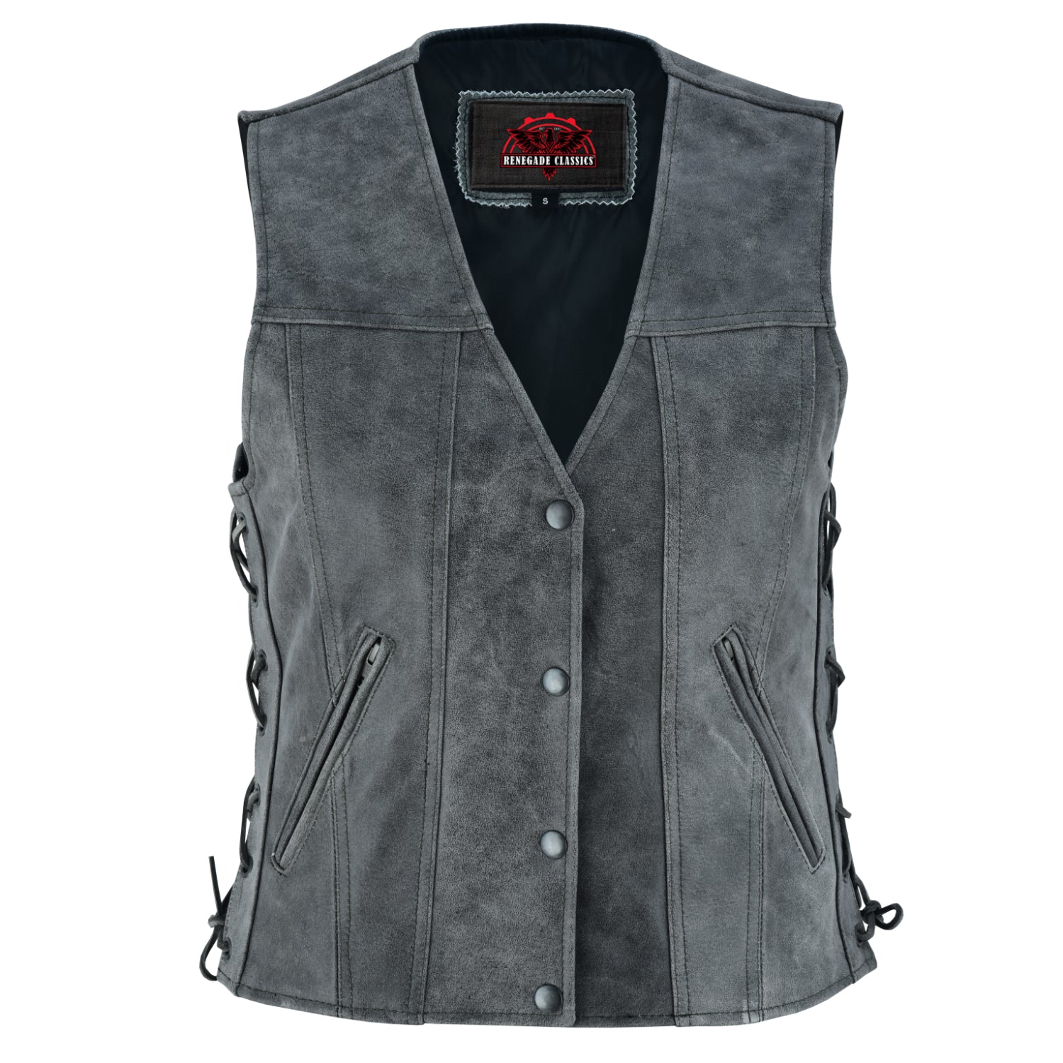 Delure™ Women's leather motorcycle vest