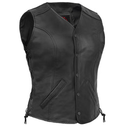 Clara™ Womens Leather Motorcycle Vest