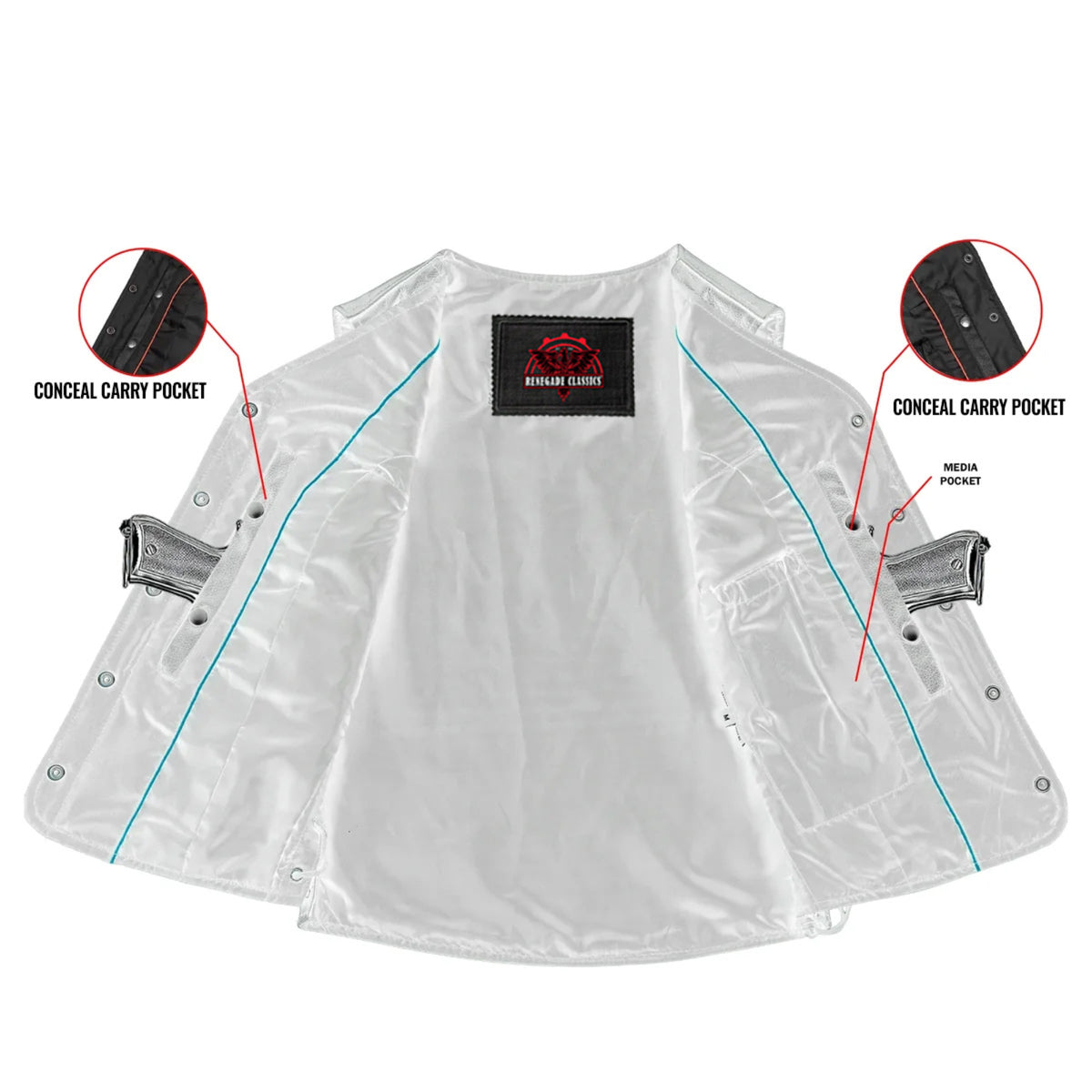 Clara™ Women's leather motorcycle vest