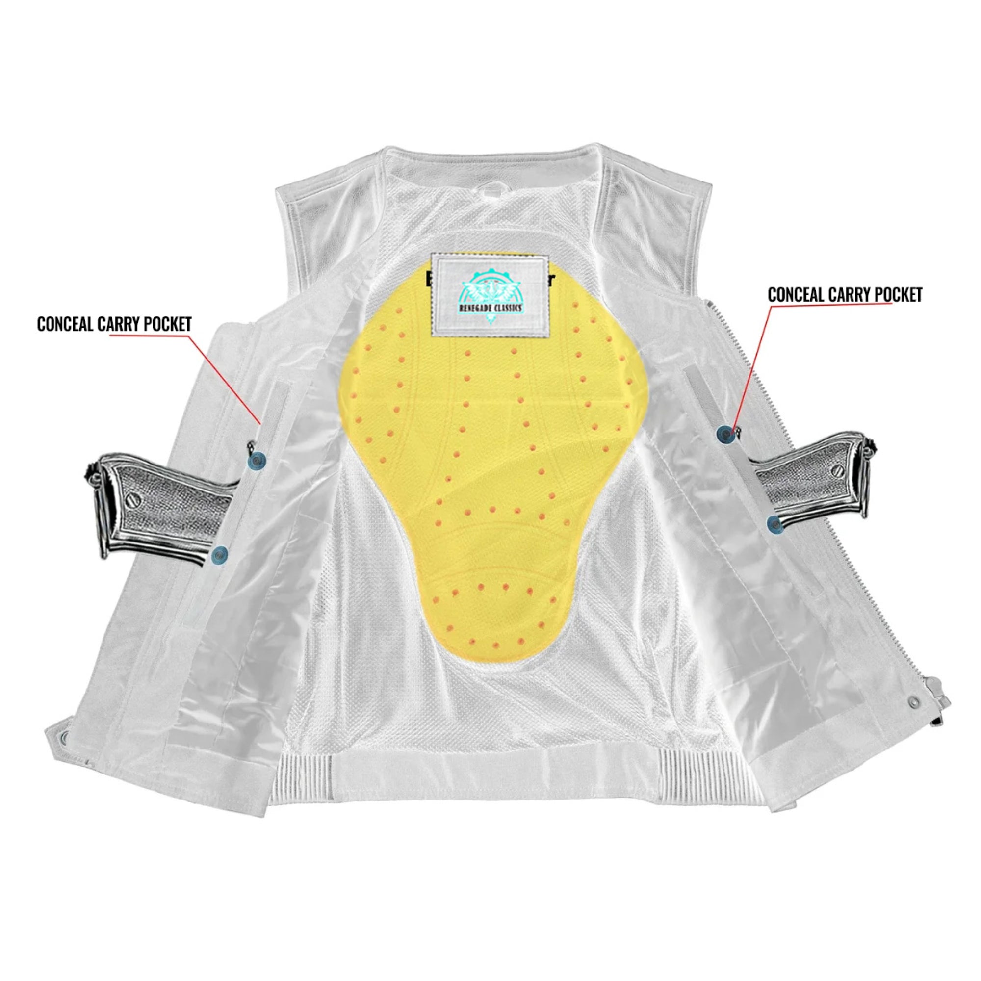 Drakelle Women’s Leather Motorcycle Vest