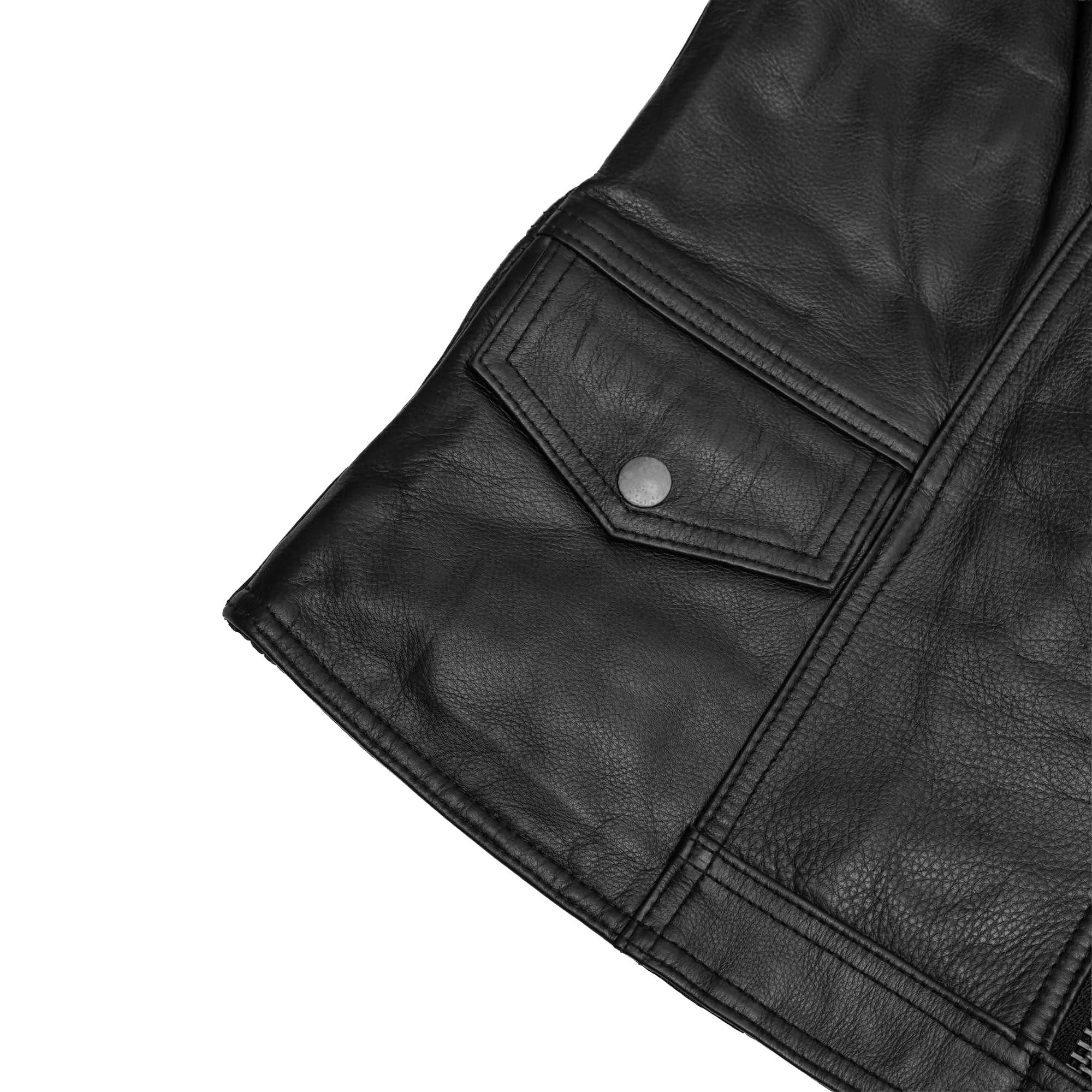 Drakelle Women’s Leather Motorcycle Vest