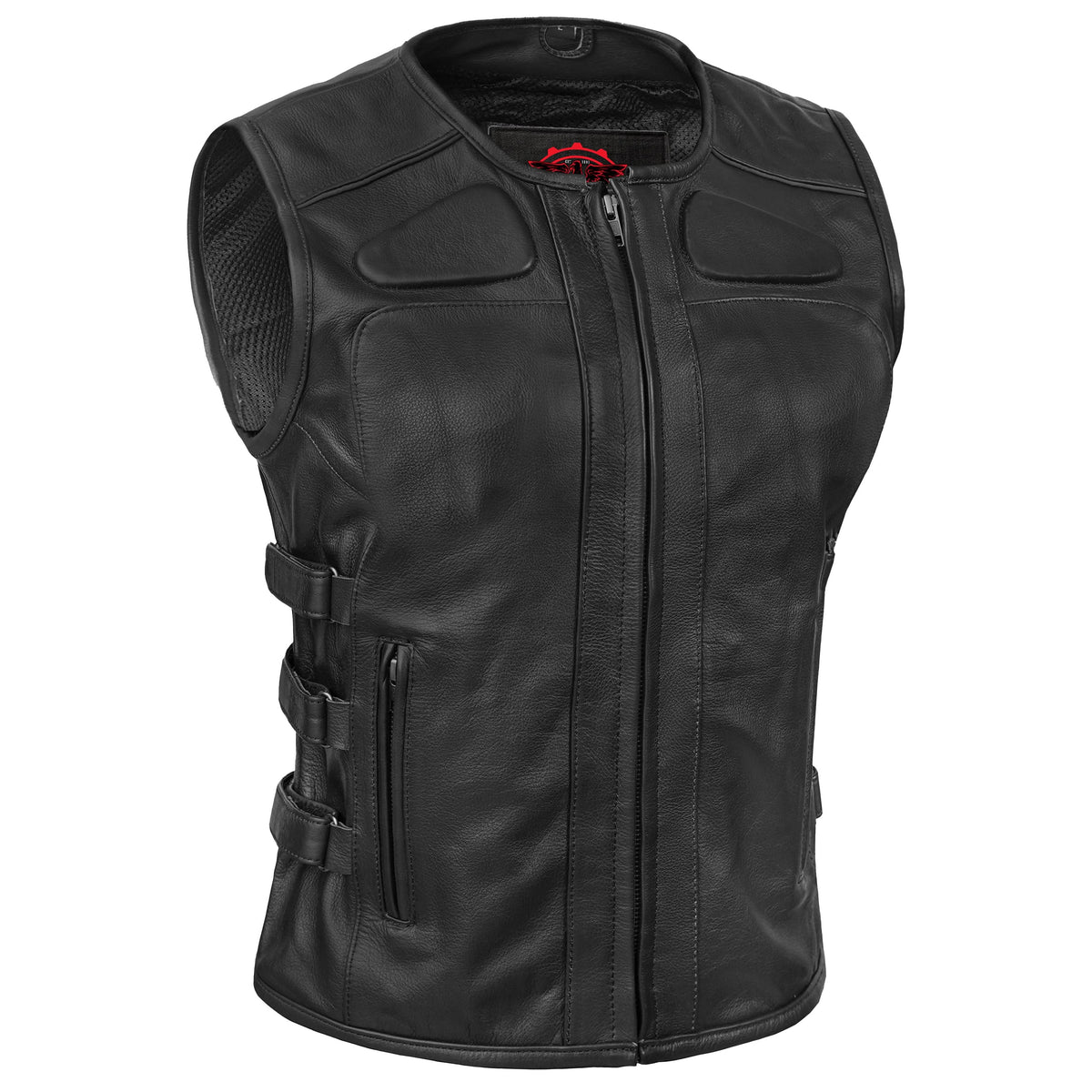 Cronan Women’s Leather Motorcycle Vest