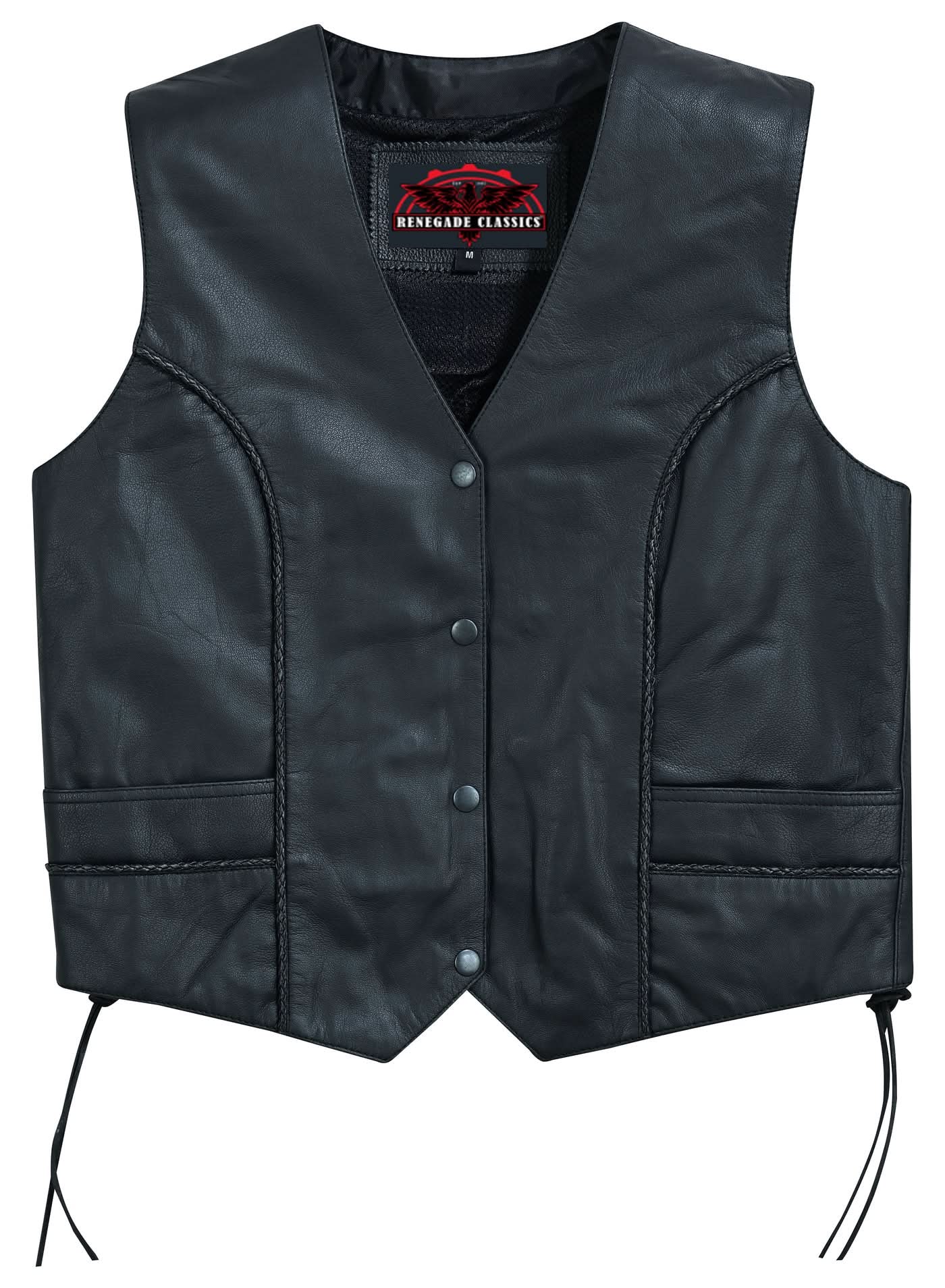 Ovanna™ Women's leather motorcycle vest