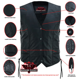 Ovanna™ Women's leather motorcycle vest