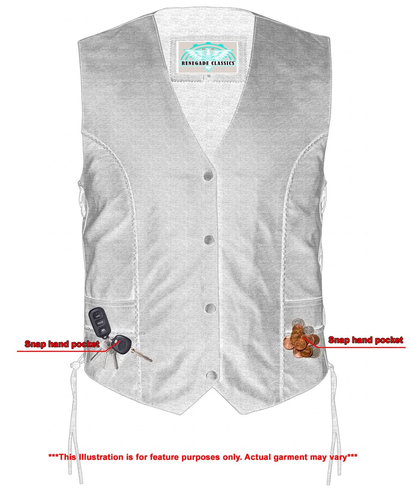 Ovanna™ Women's leather motorcycle vest