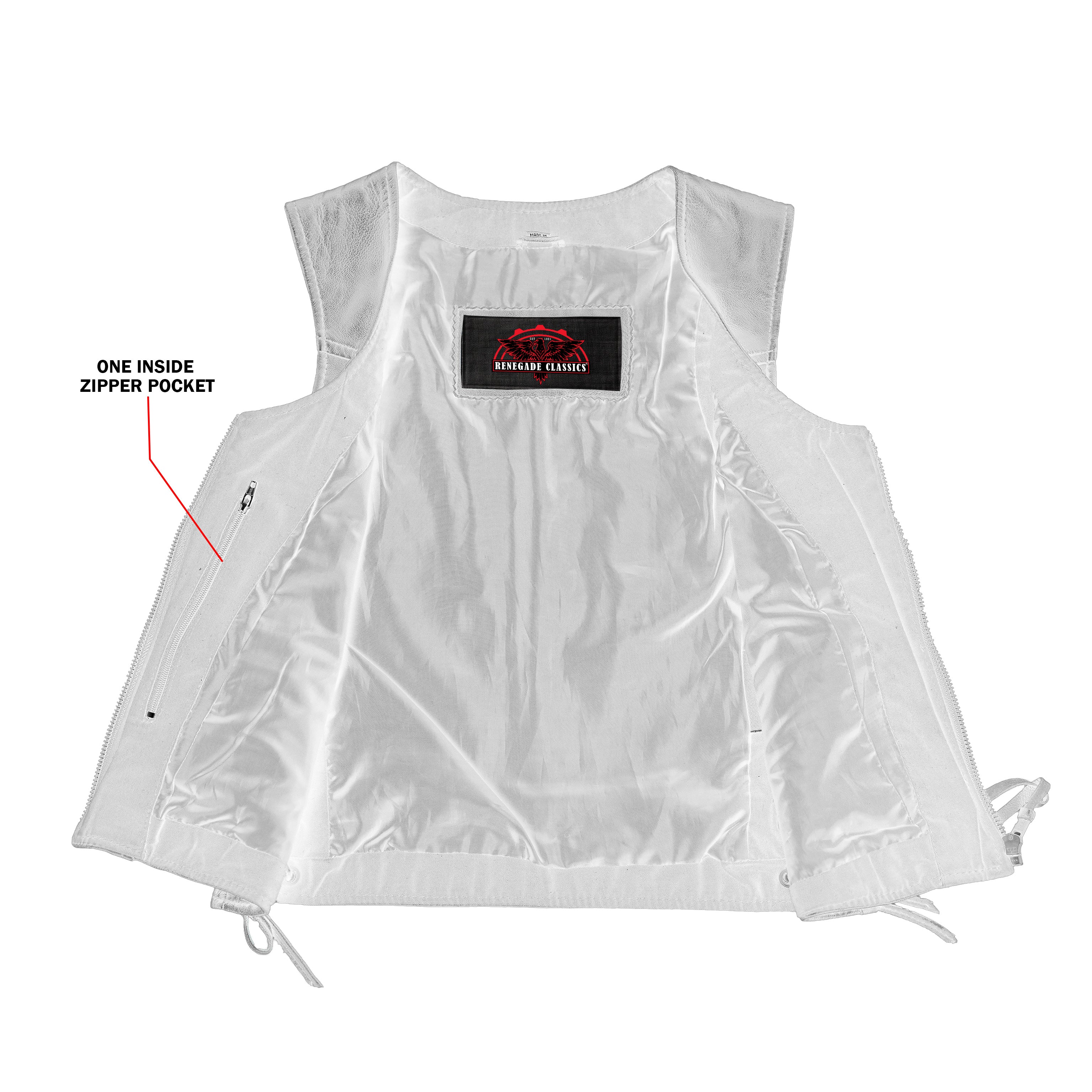 Biker Mommy™ Women's leather motorcycle vest - Black