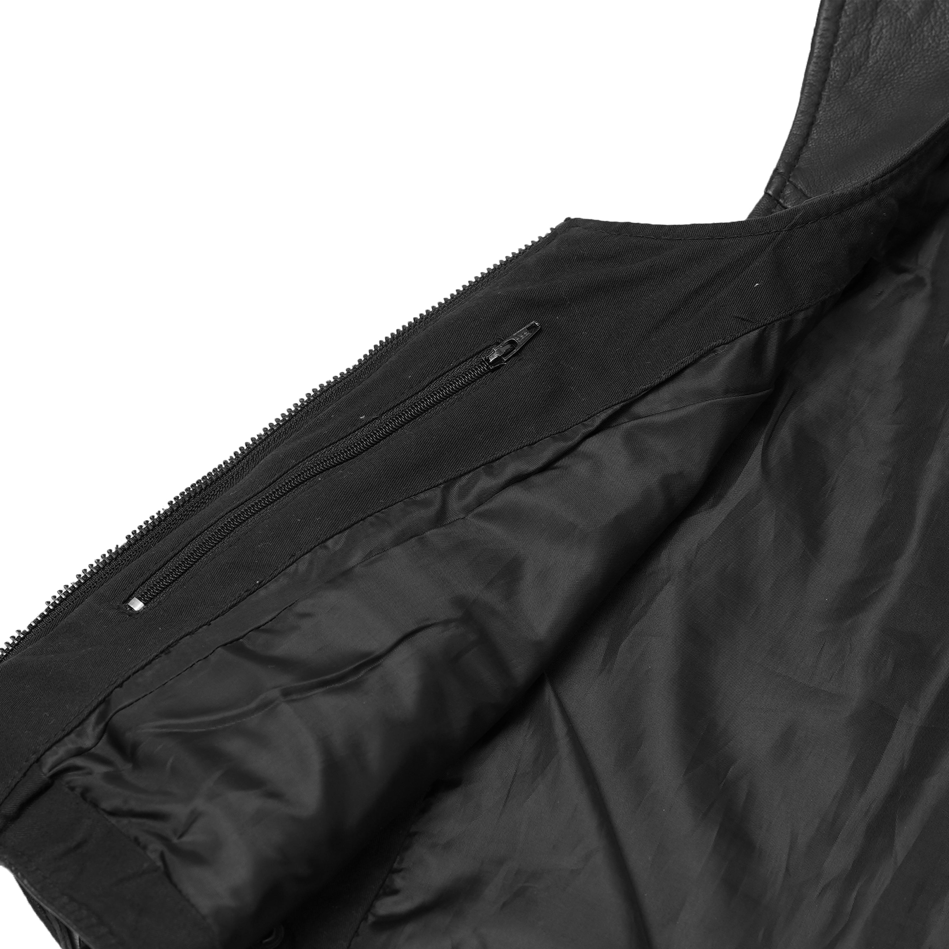 Biker Mommy™ Women's leather motorcycle vest - Black