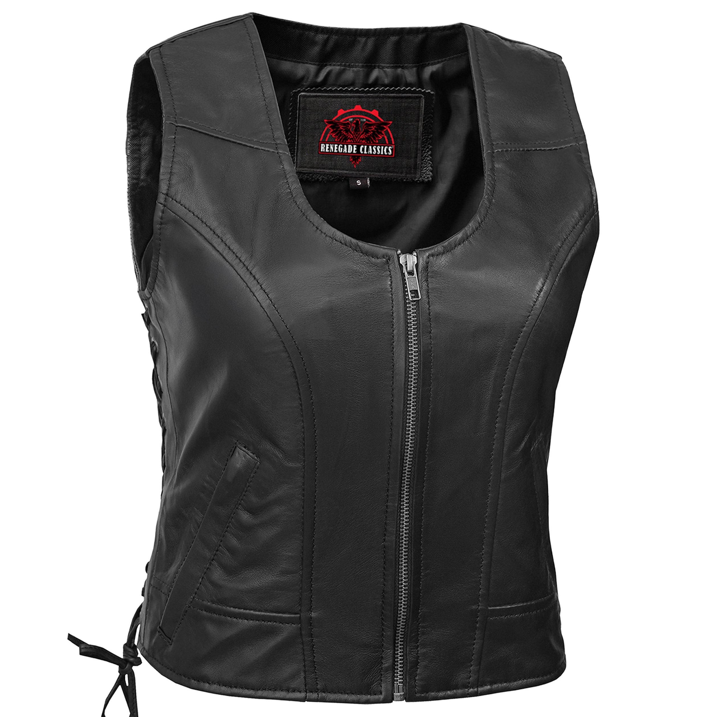 Zellis™ Women's leather motorcycle vest