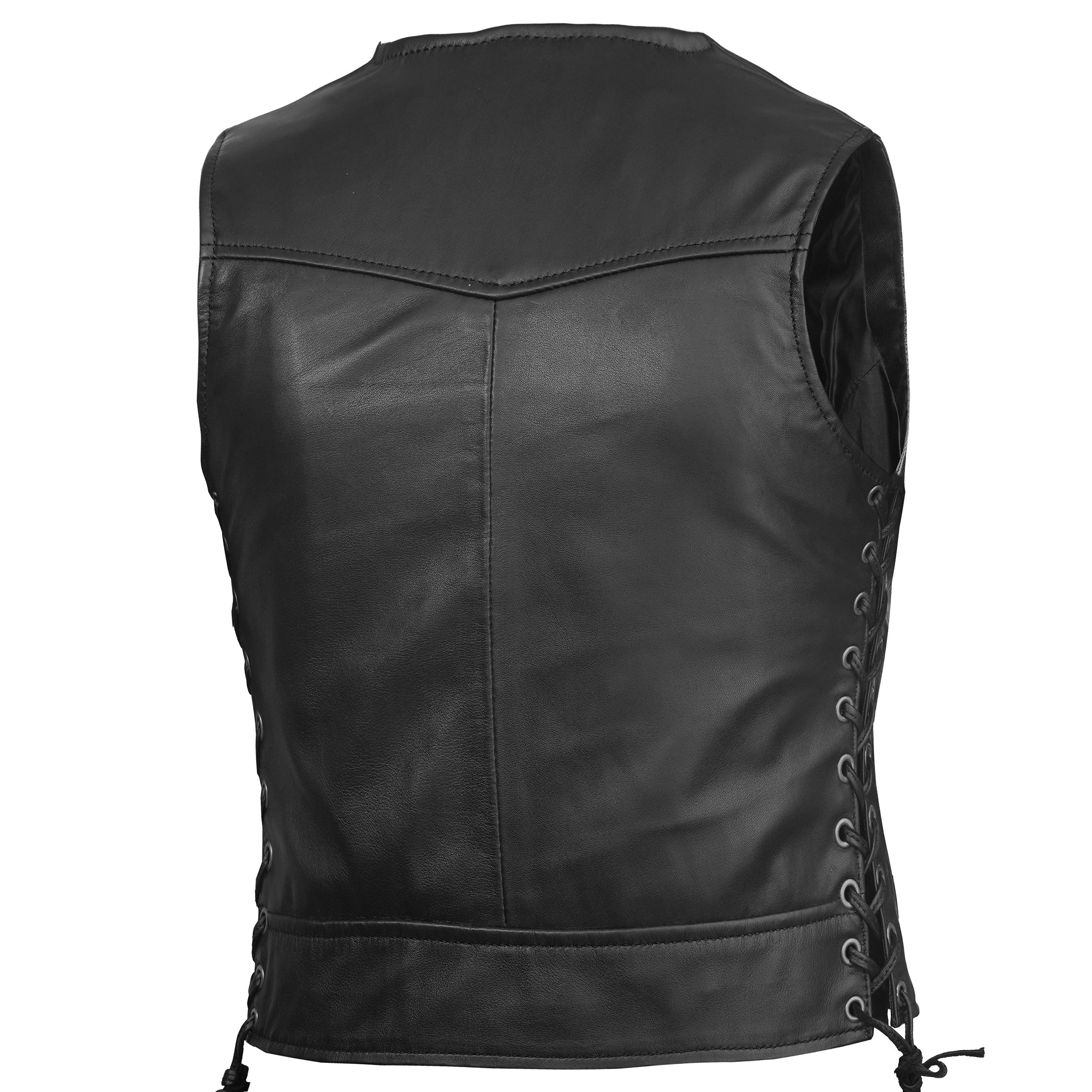 Zellis™ Women's leather motorcycle vest