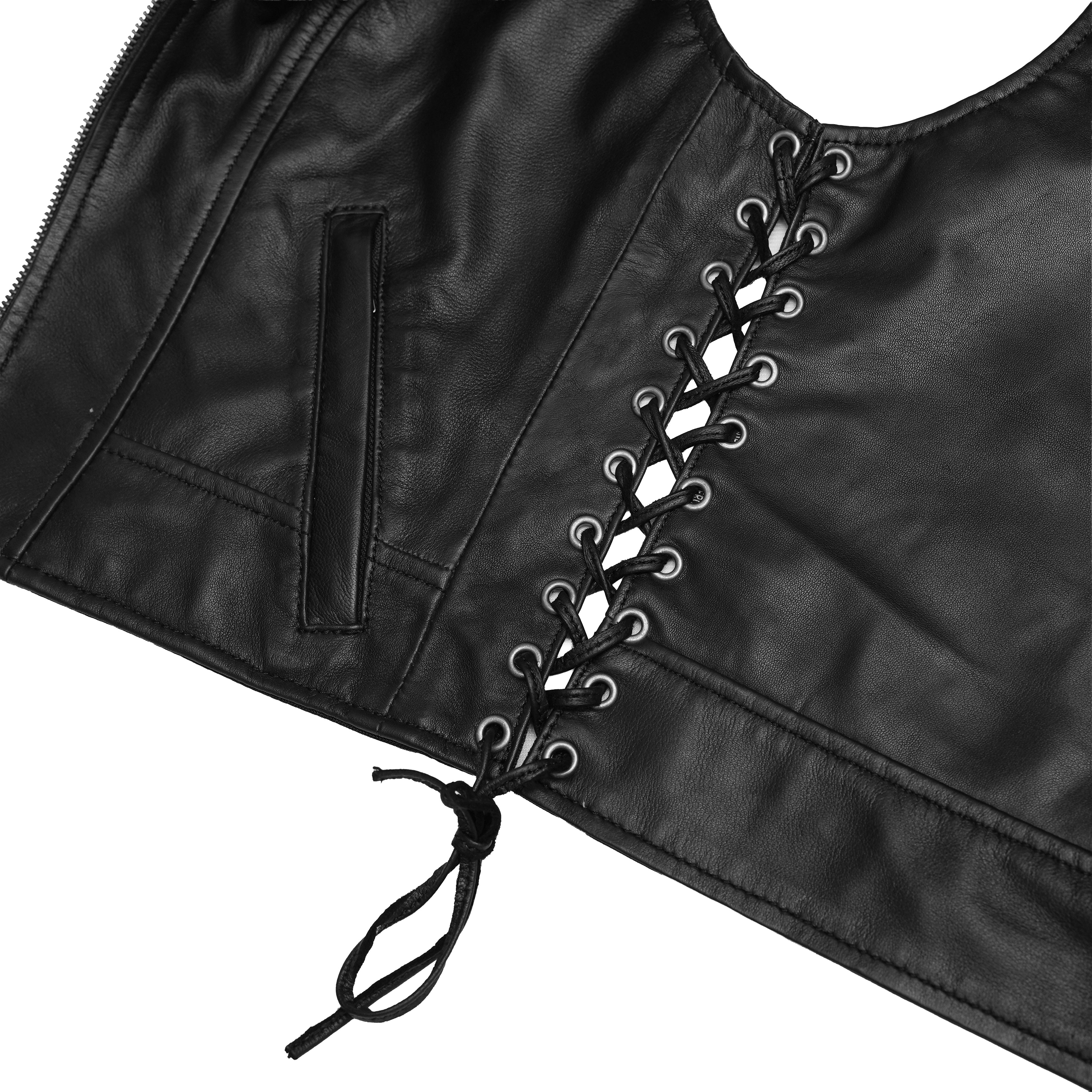 Zellis™ Women's leather motorcycle vest
