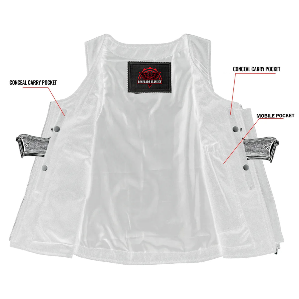 Everess™ Women's Leather Motorcycle Vest