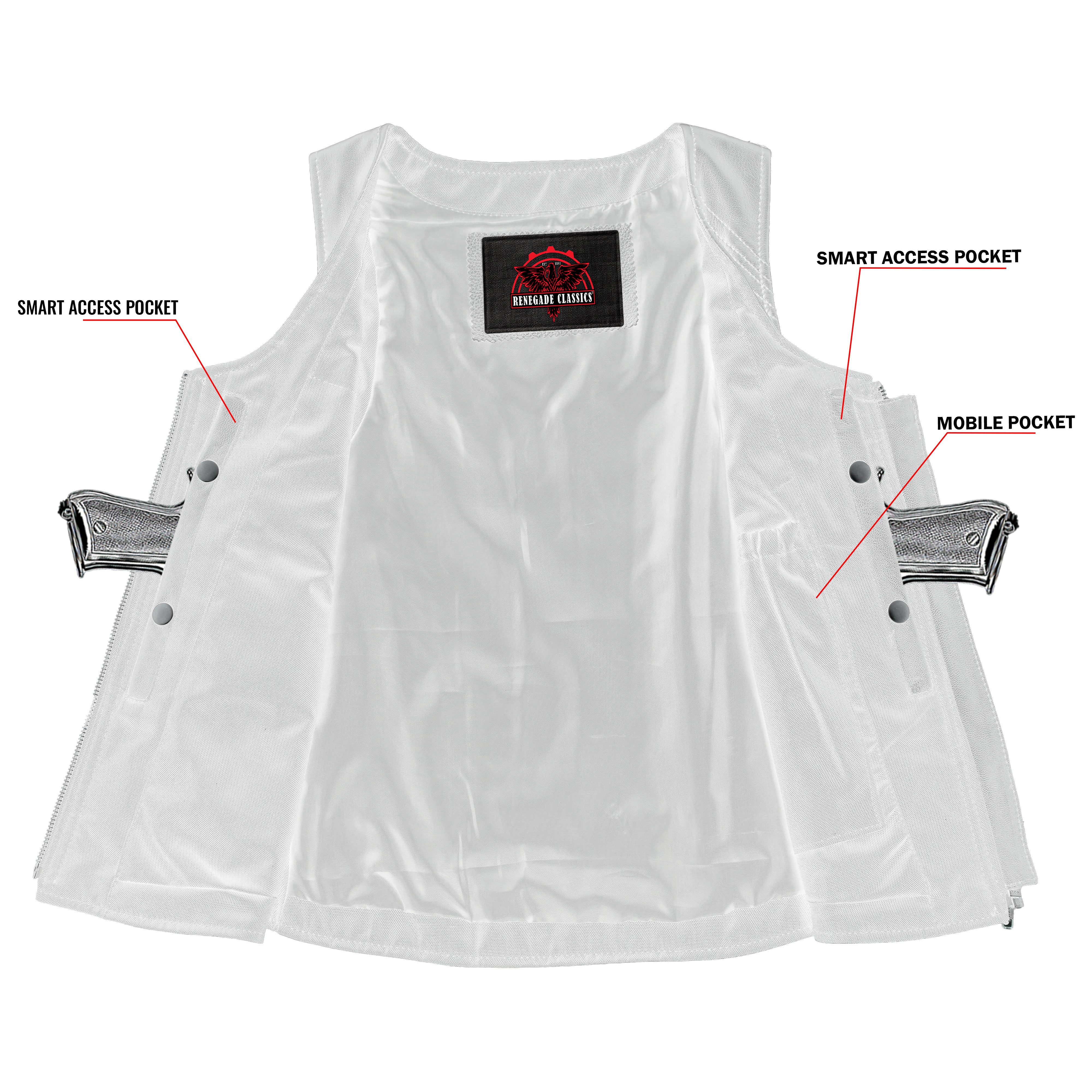Everess™ Women's leather motorcycle vest