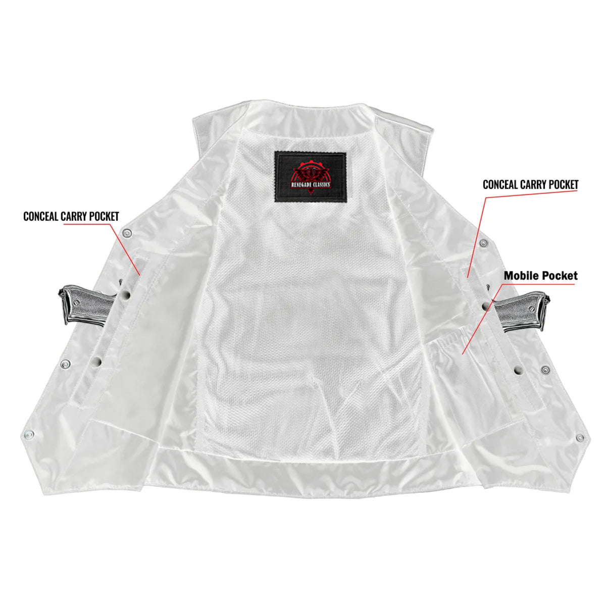 Volto™ Womens Leather Motorcycle Vest