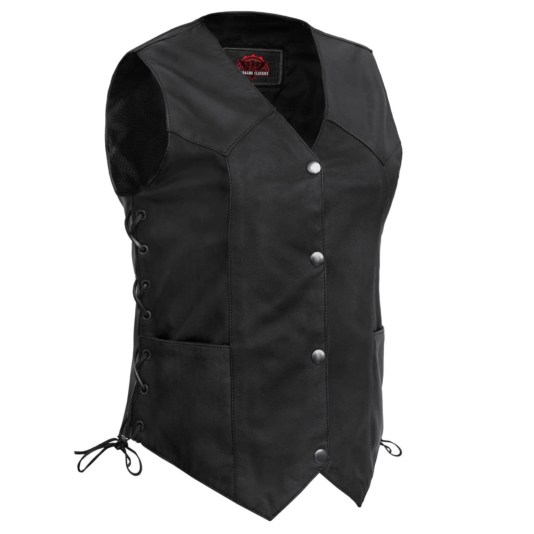 Aemor™ Women's Leather Motorcycle Vest