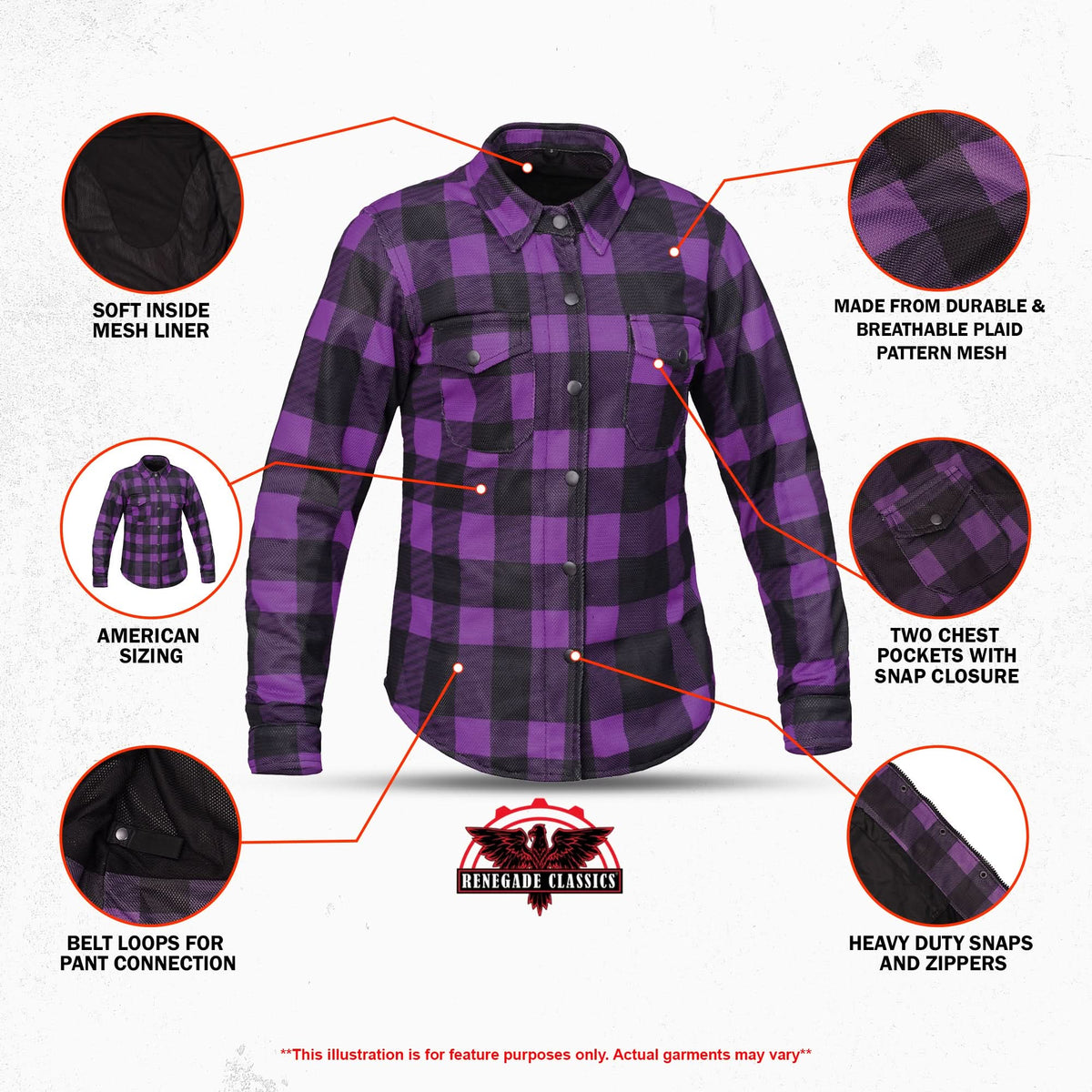 Celina Women’s Mesh Flannel Riding Shirt