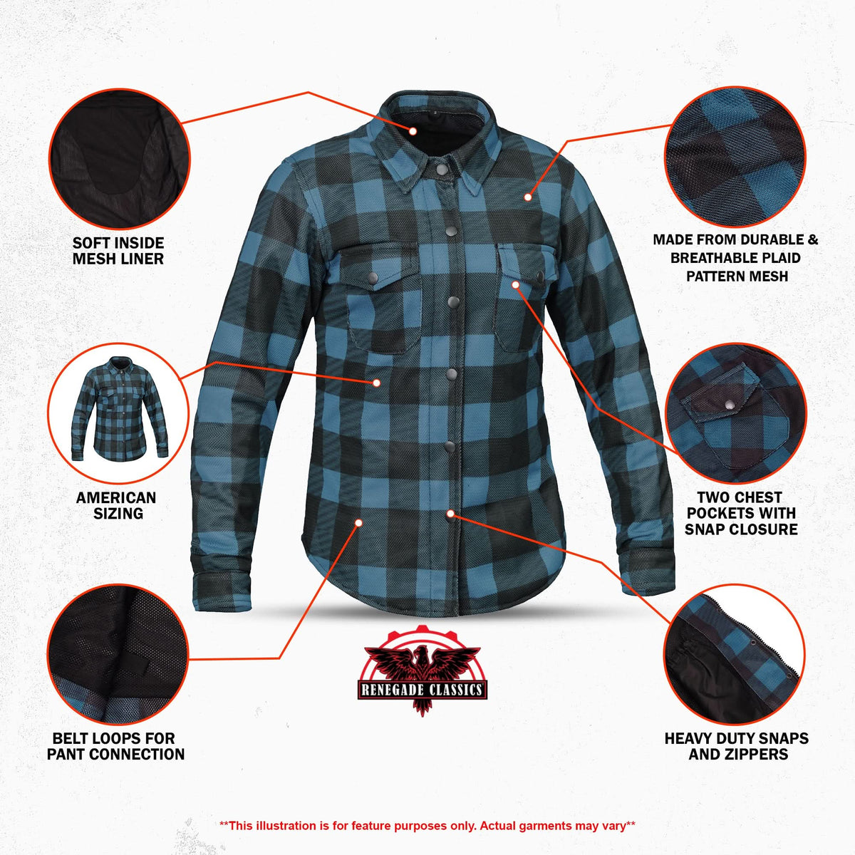 Celina Women’s Mesh Flannel Riding Shirt