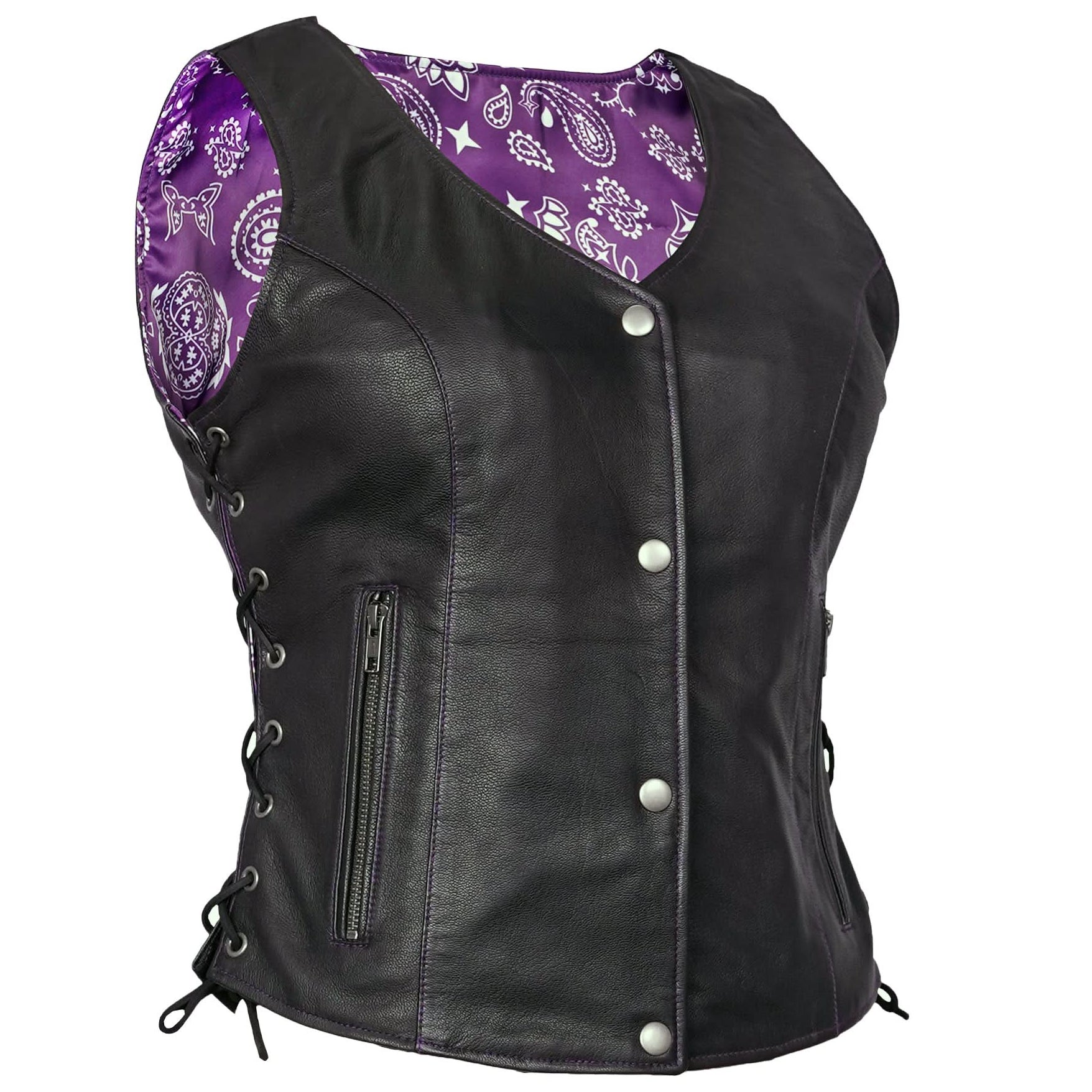 Calypsa™ Women's leather motorcycle vest