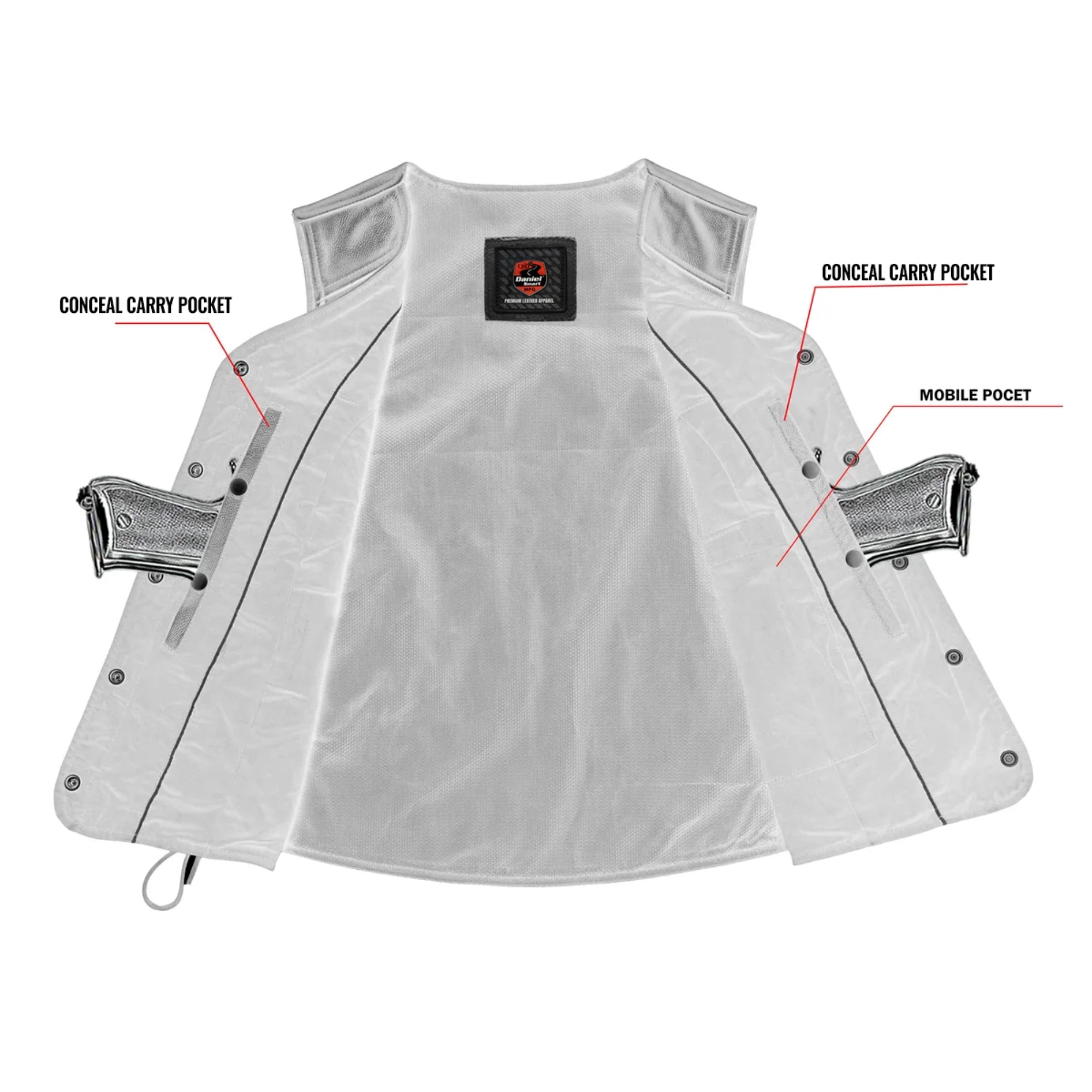 Elevas™ Women's Leather Motorcycle Vest